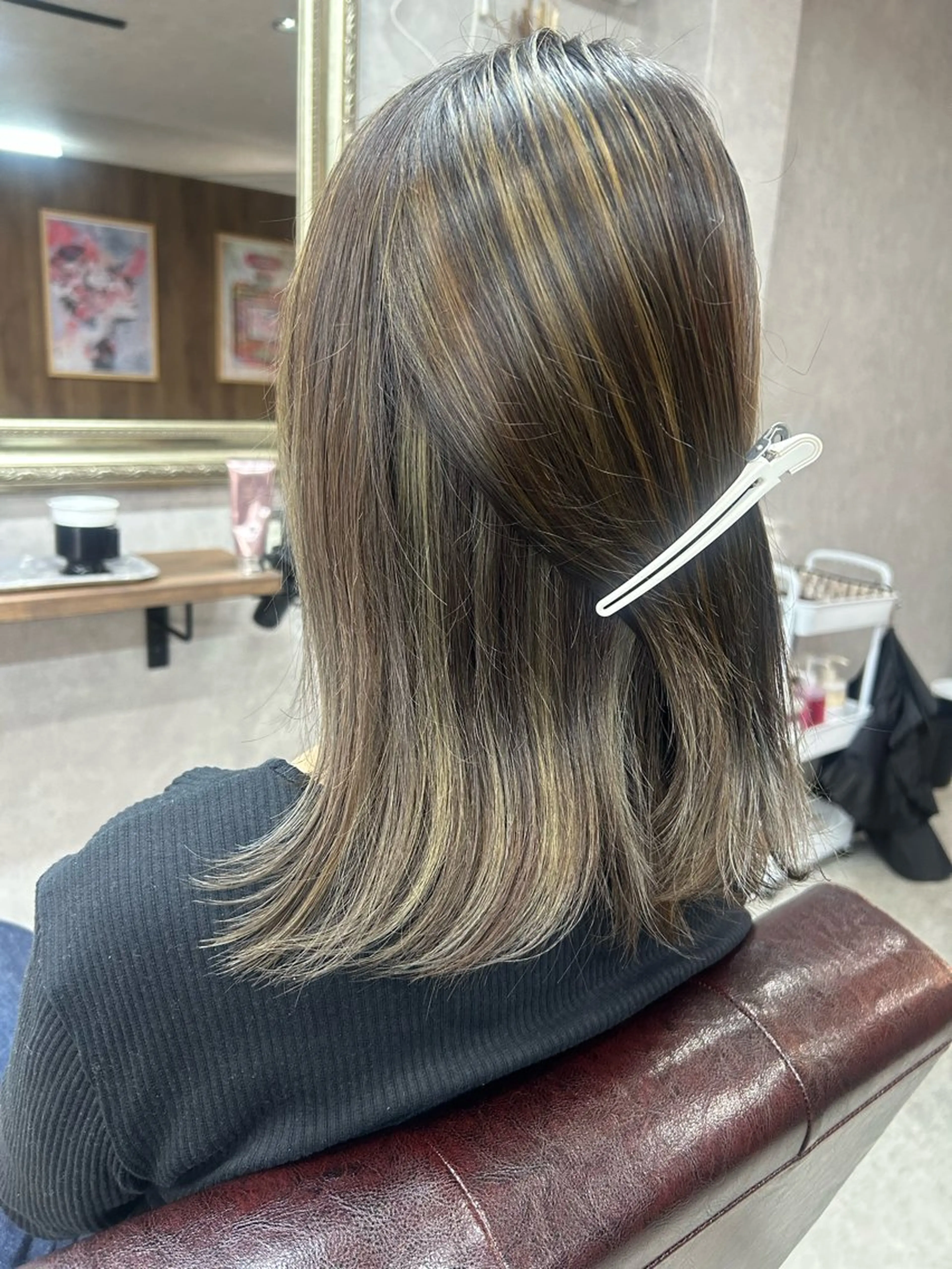 セミロング カラー カット ヘアカラー Lien 深井店のヘアスタイル