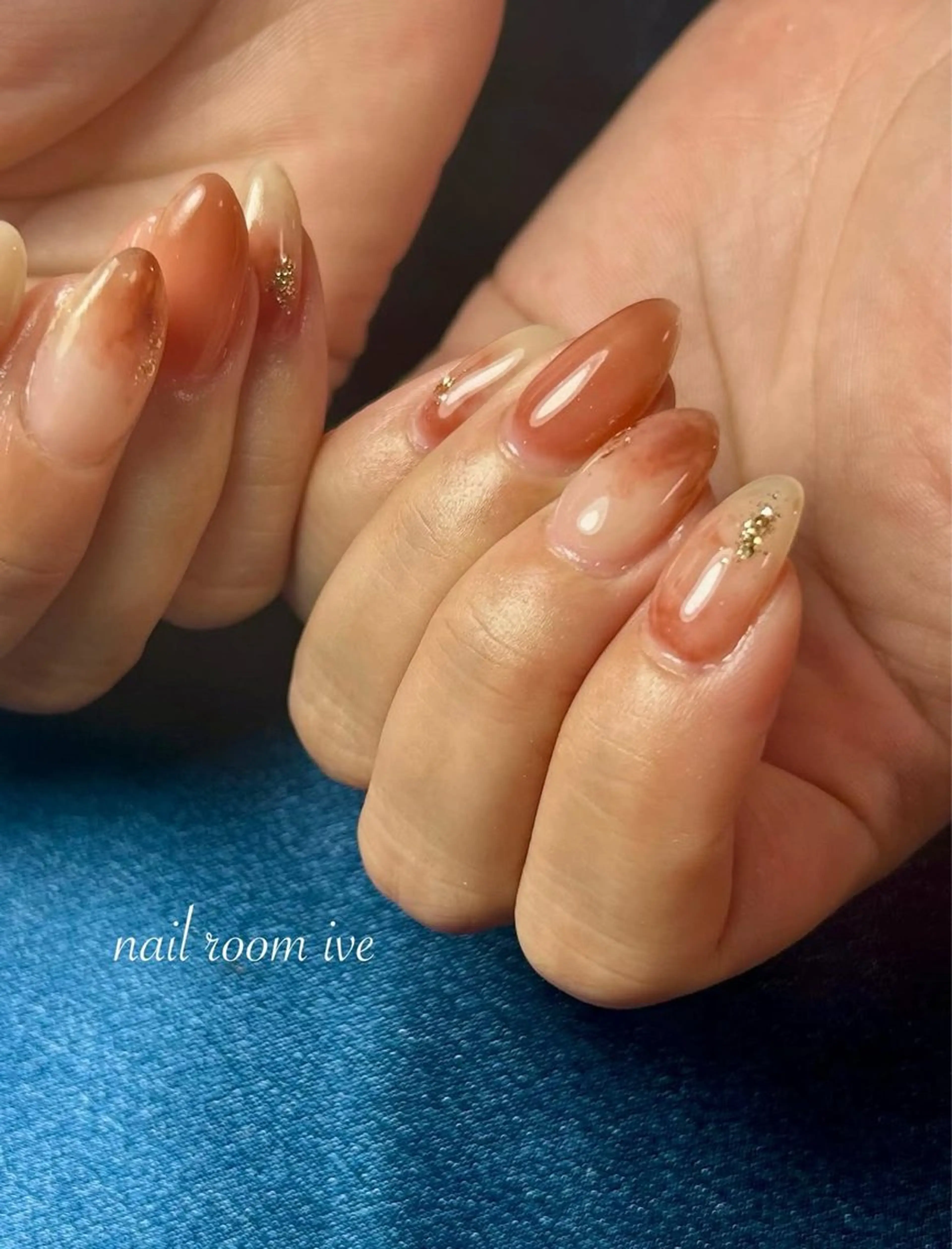 ネイル ラメ(グリッター) 大理石ネイル(マーブル) ワンカラーネイル nail room IVEのネイルデザイン