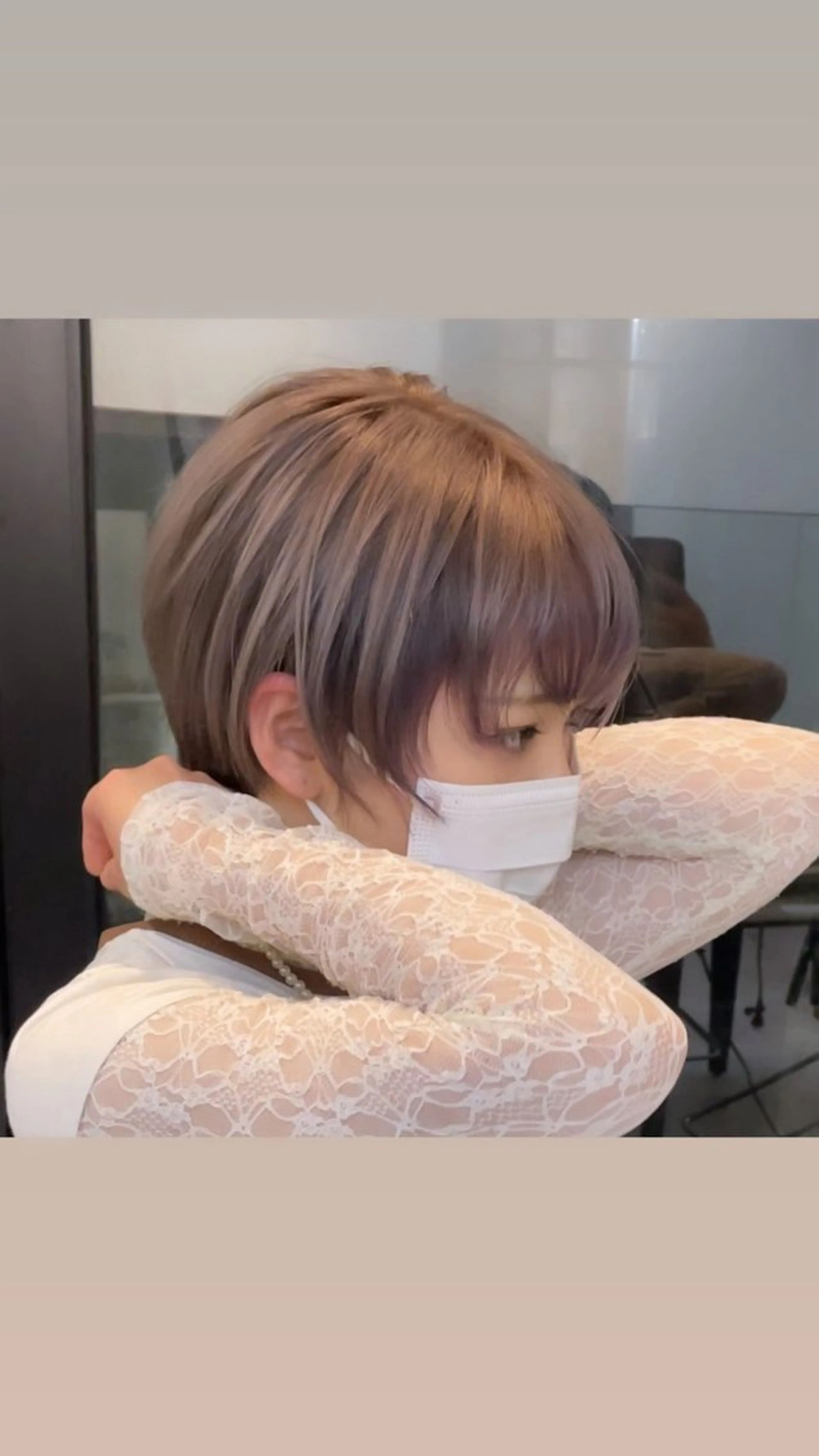 ショート 海外ハイトーン 🇺🇸sakiのヘアスタイル