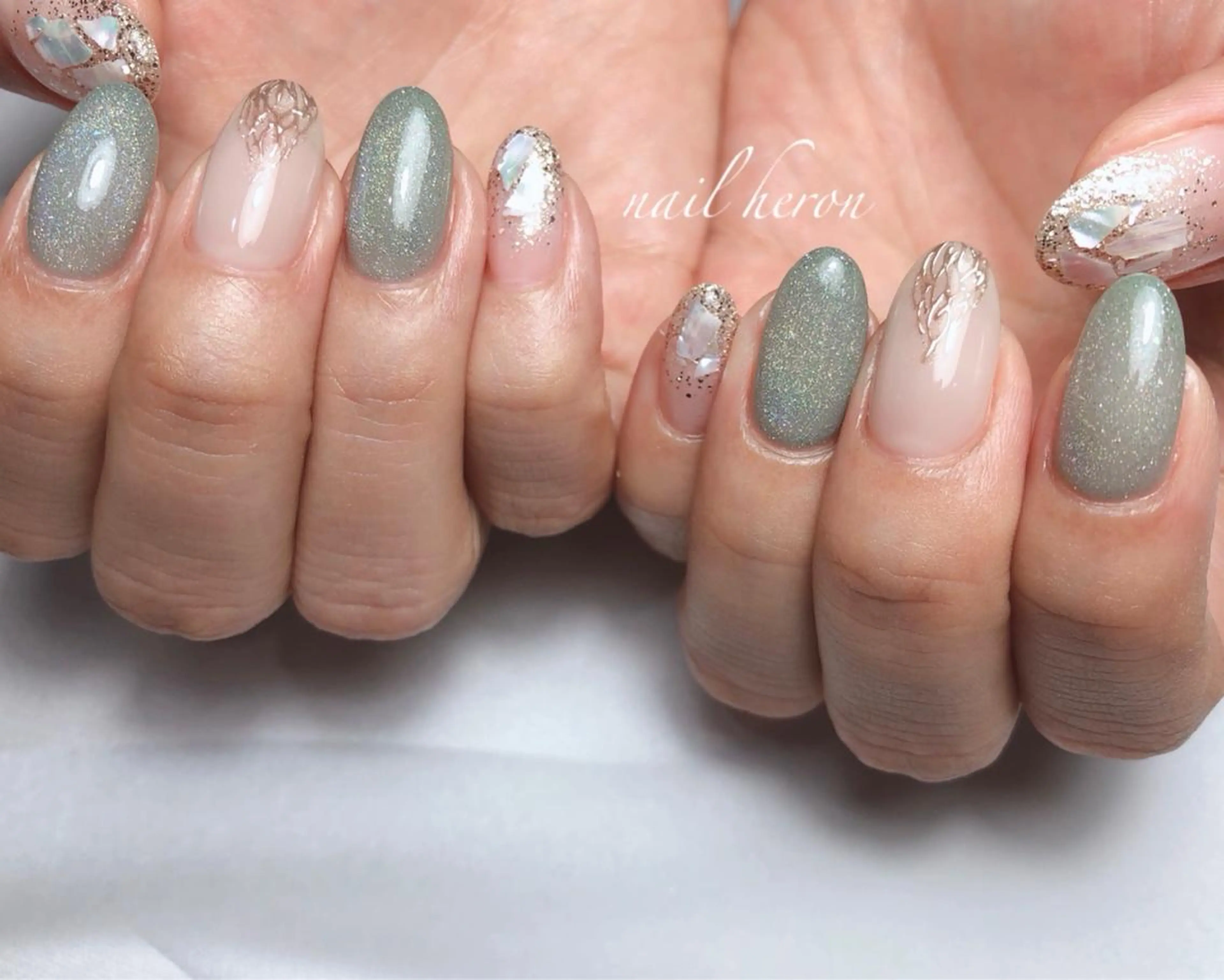 ネイル マグネットネイル ハンドネイル nail heron所属・saki_ nail heronのネイルデザイン