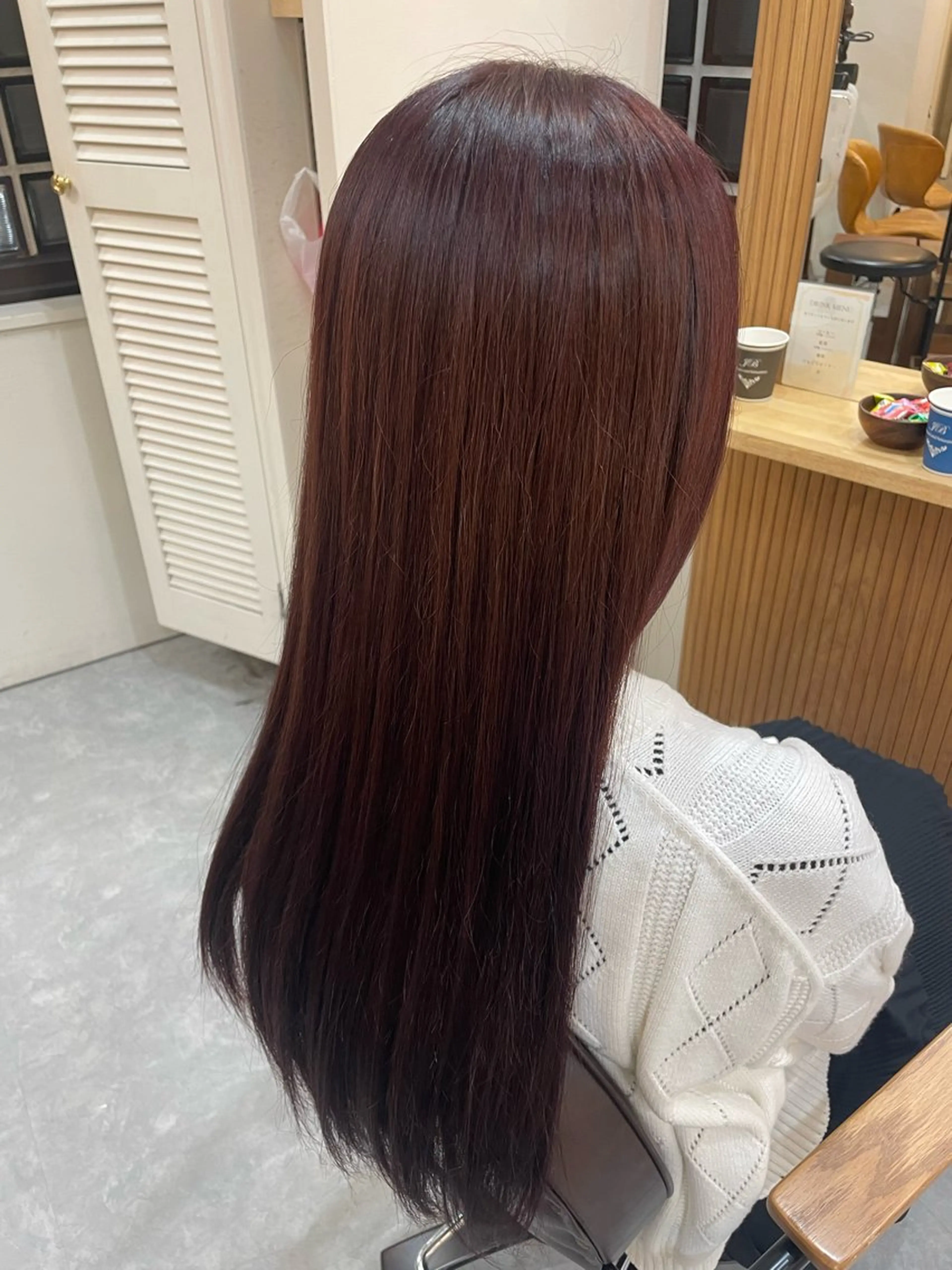 ロング カラー ピンクカラー バイオレットカラー ROPE ナナミのヘアスタイル