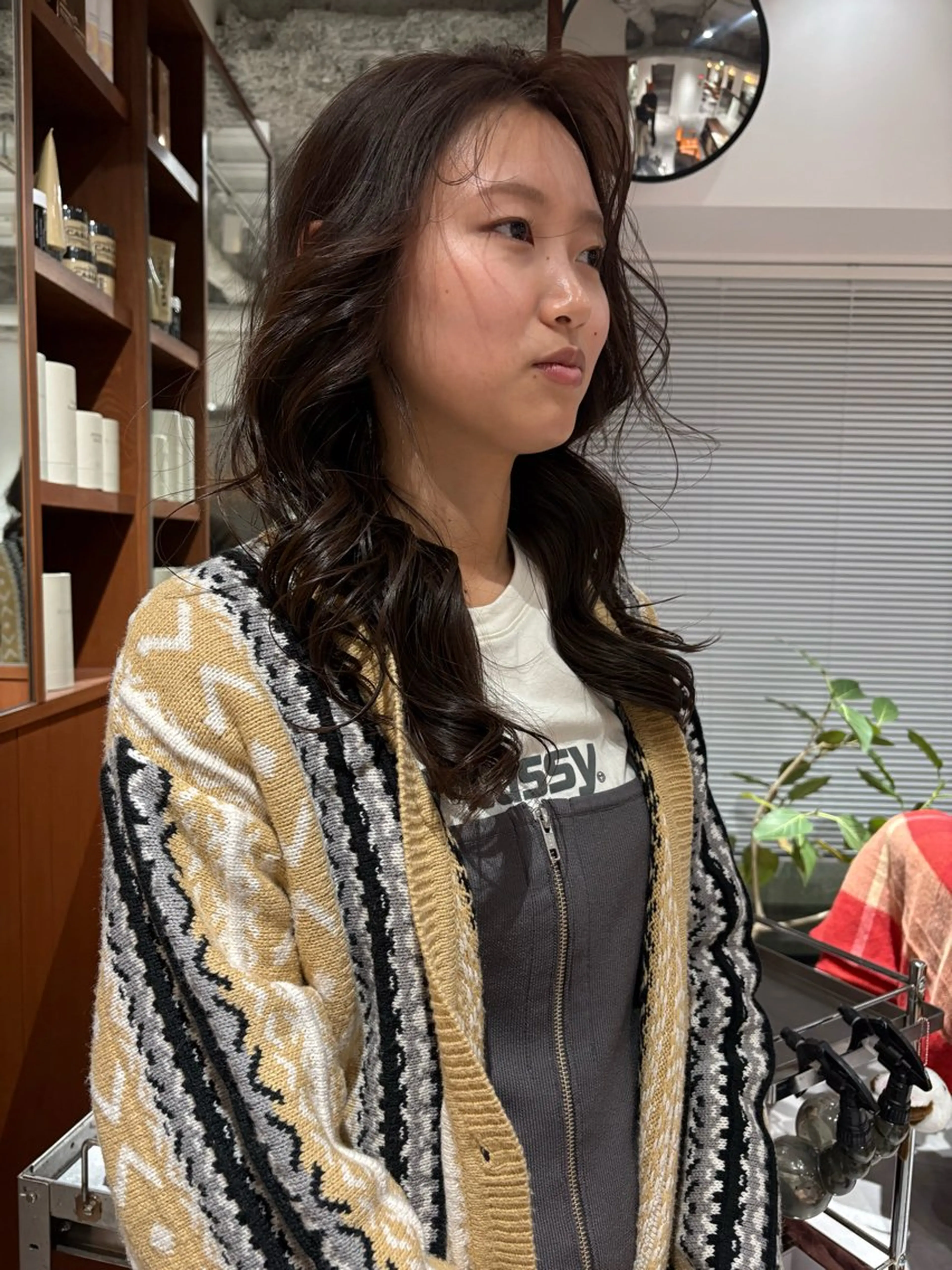 セミロング ショートボブ ボブ くびれヘア 顔まわりレイヤー 顔周りカット ヘアカラー 小西海青 ✨モデル様募集✨️のヘアスタイル