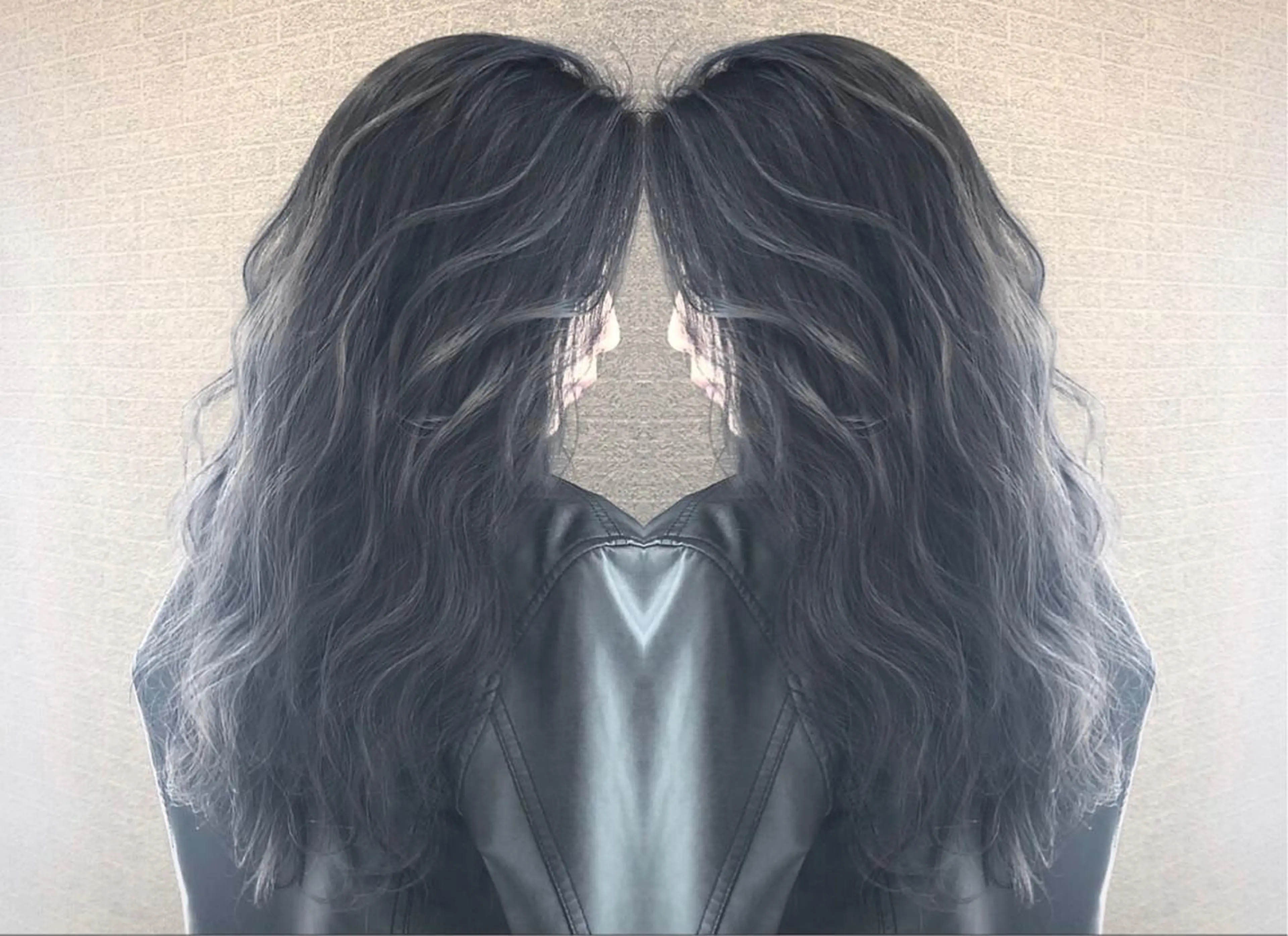 セミロング カラー ヘアアレンジ シールエクステ バレイヤージュ デザインカラー ハイライトカラー エクステ アンドウ ユウ/ レイヤーカット/韓国のヘアスタイル