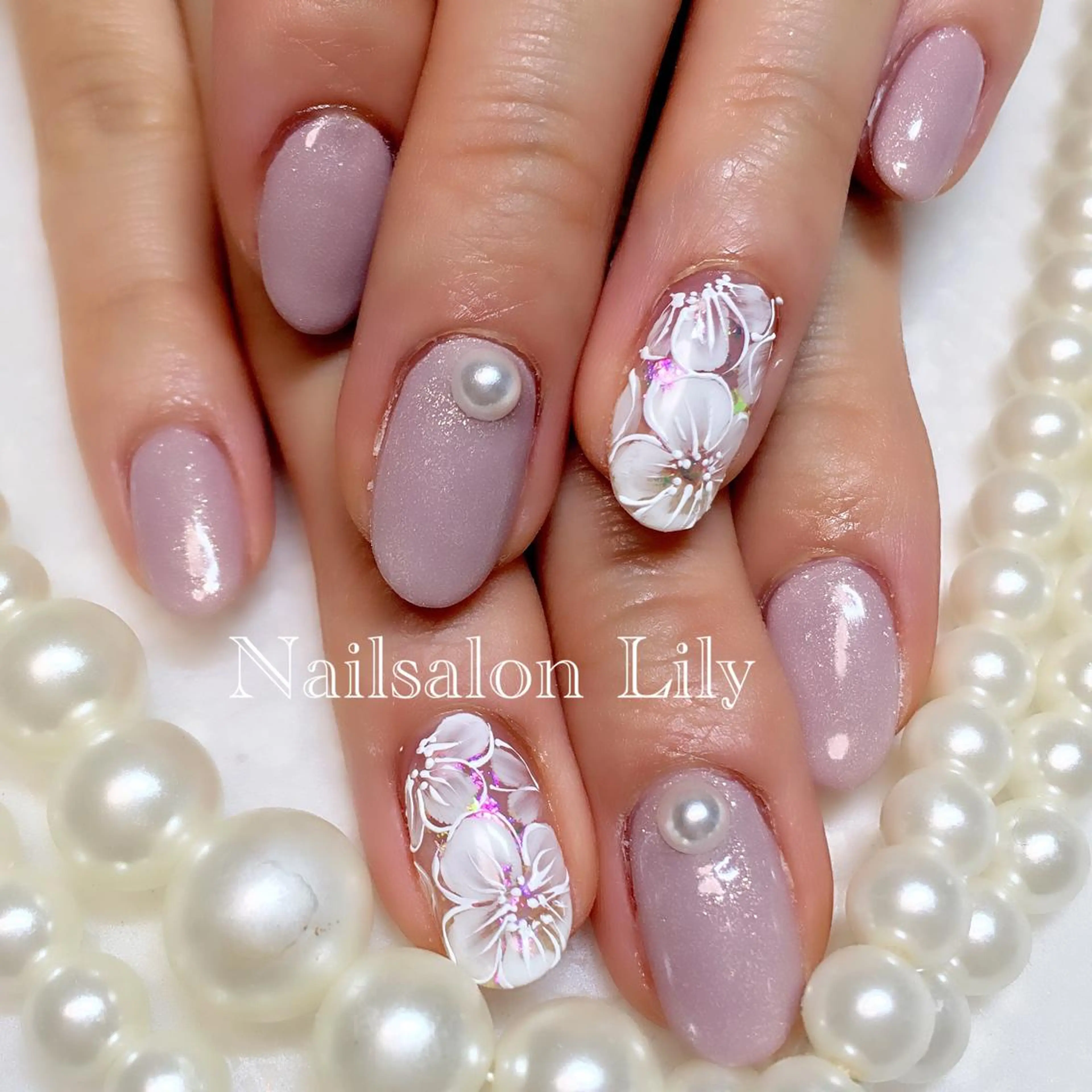 ネイル フラワーネイル Lily*nail 🌻Mii🌻のネイルデザイン