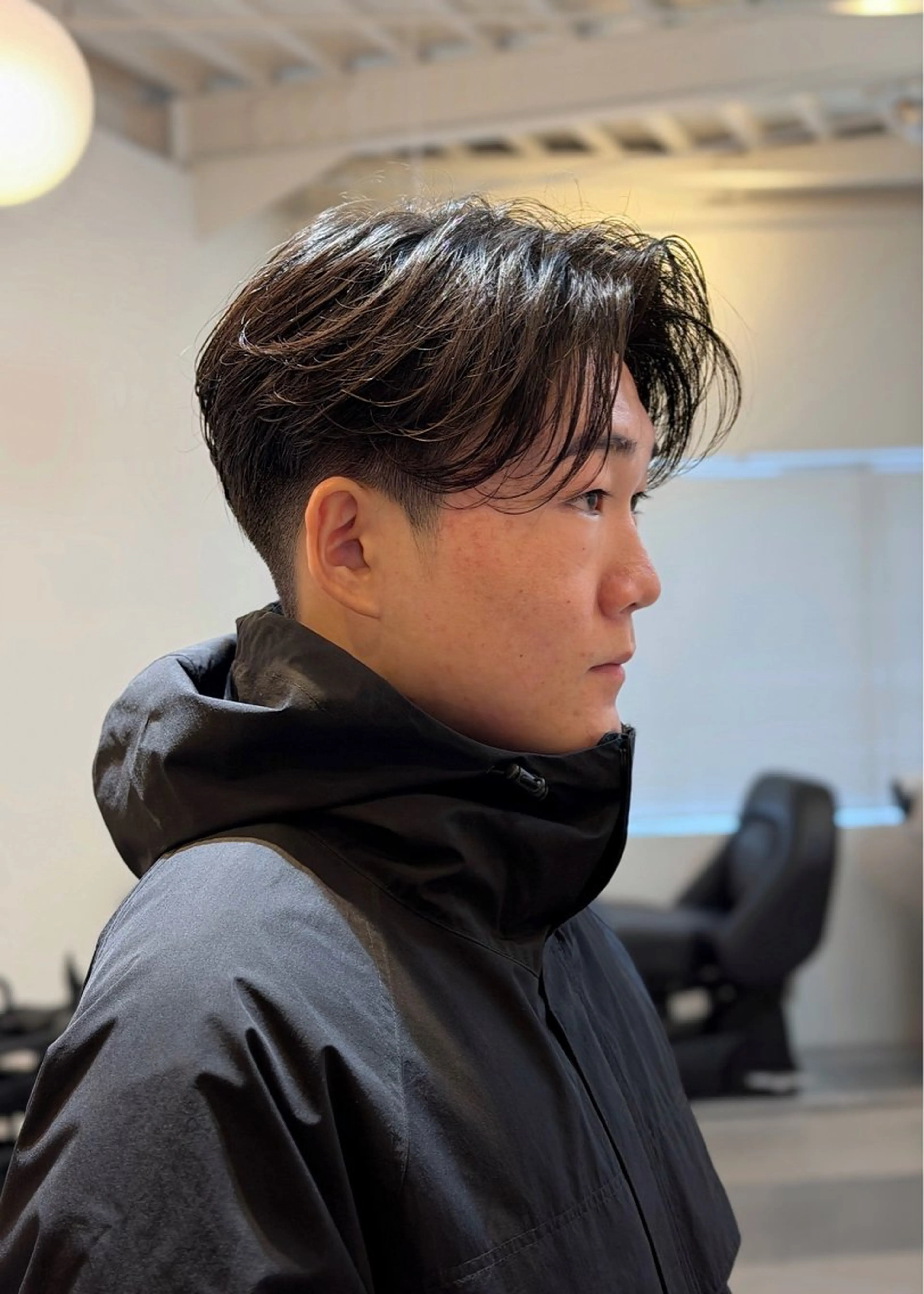 パーマ メンズ フェザーパーマ メンズパーマ 刈り上げ Mori / 福島 大人メンズ・パーマのヘアスタイル