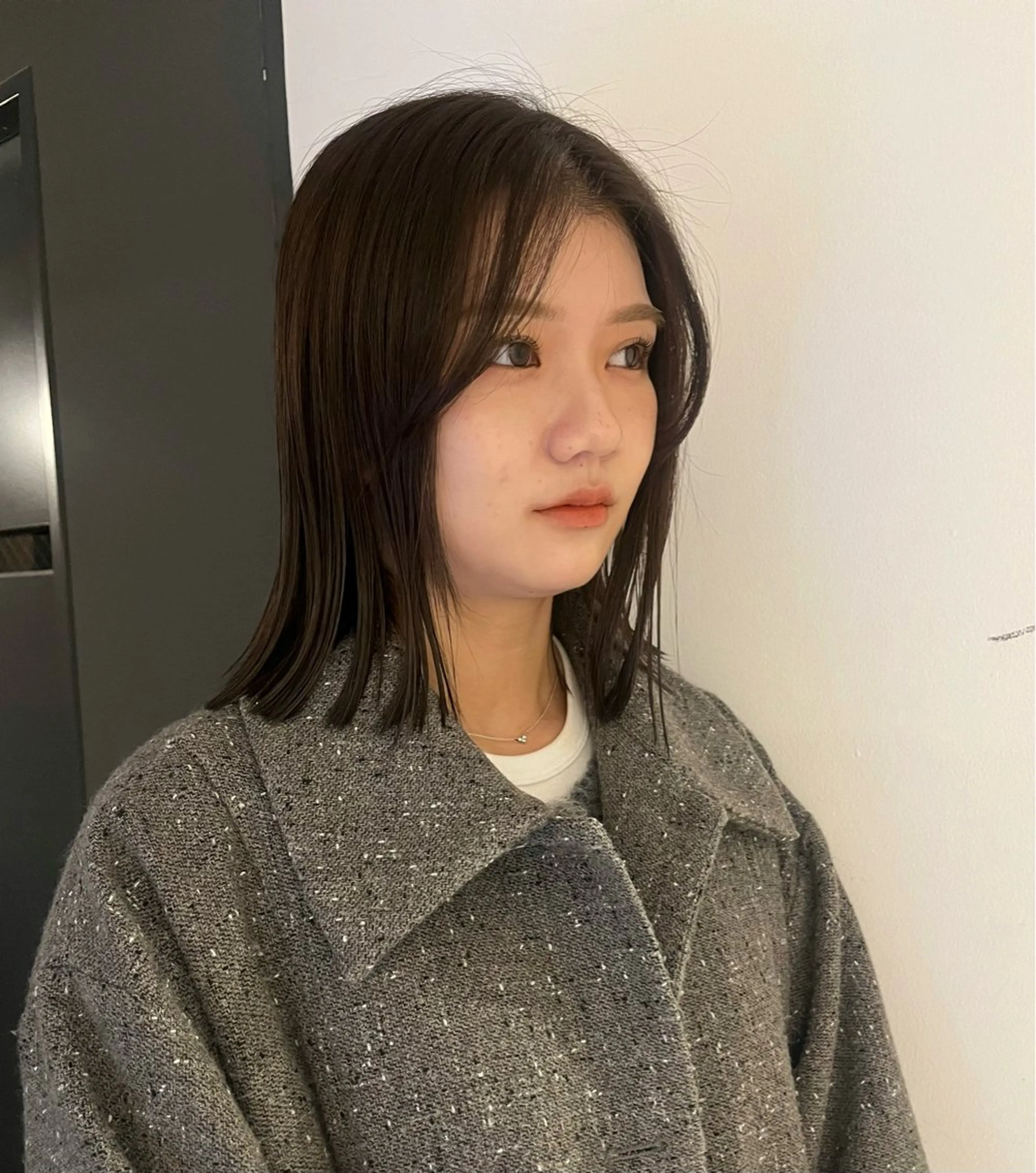 ミディアム カット ヘアカラー あやか/ベージュ /透け感カラーのヘアスタイル