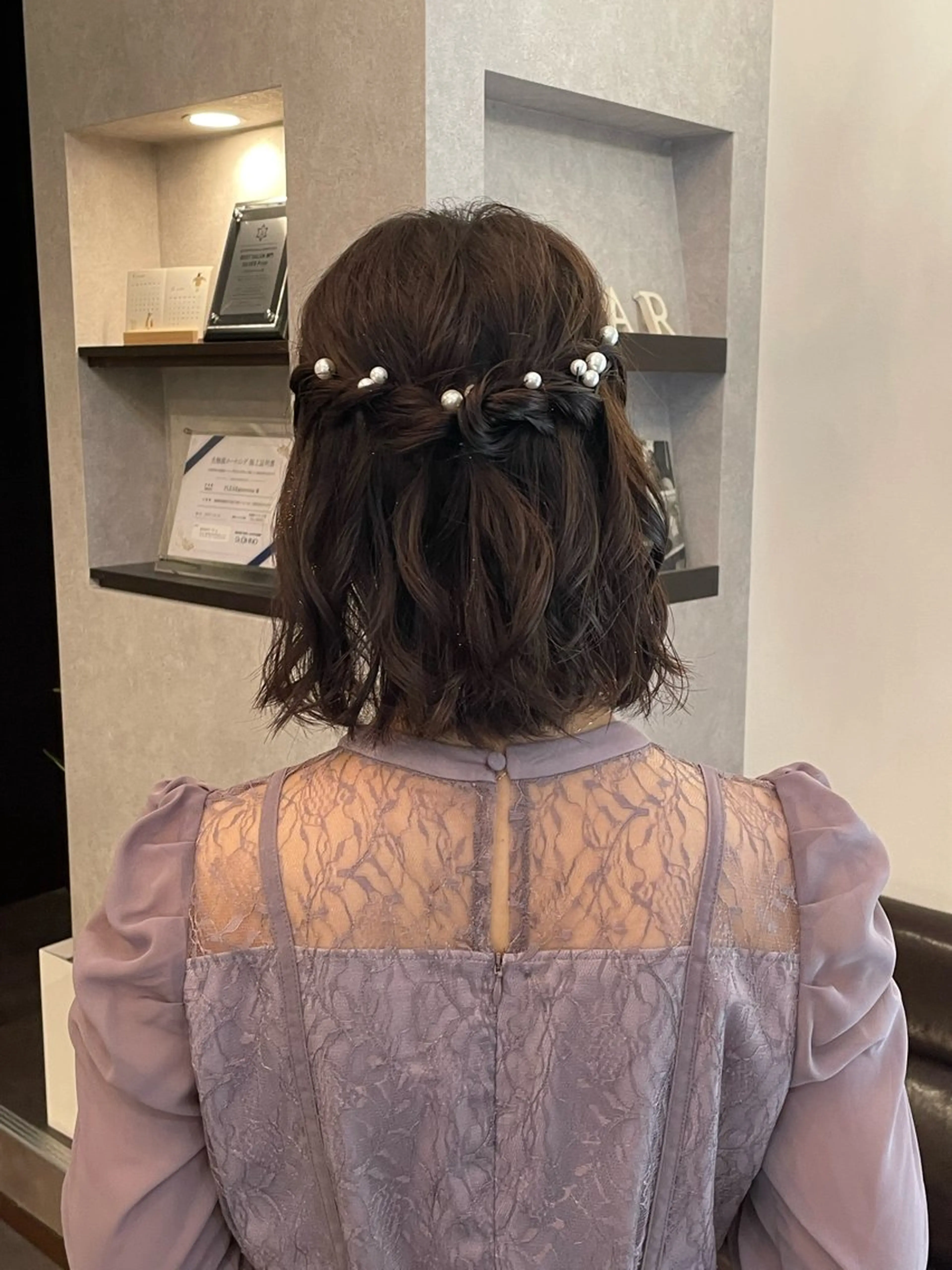 ヘアアレンジ ボブ 簡単アレンジ 堀 綾花のヘアスタイル