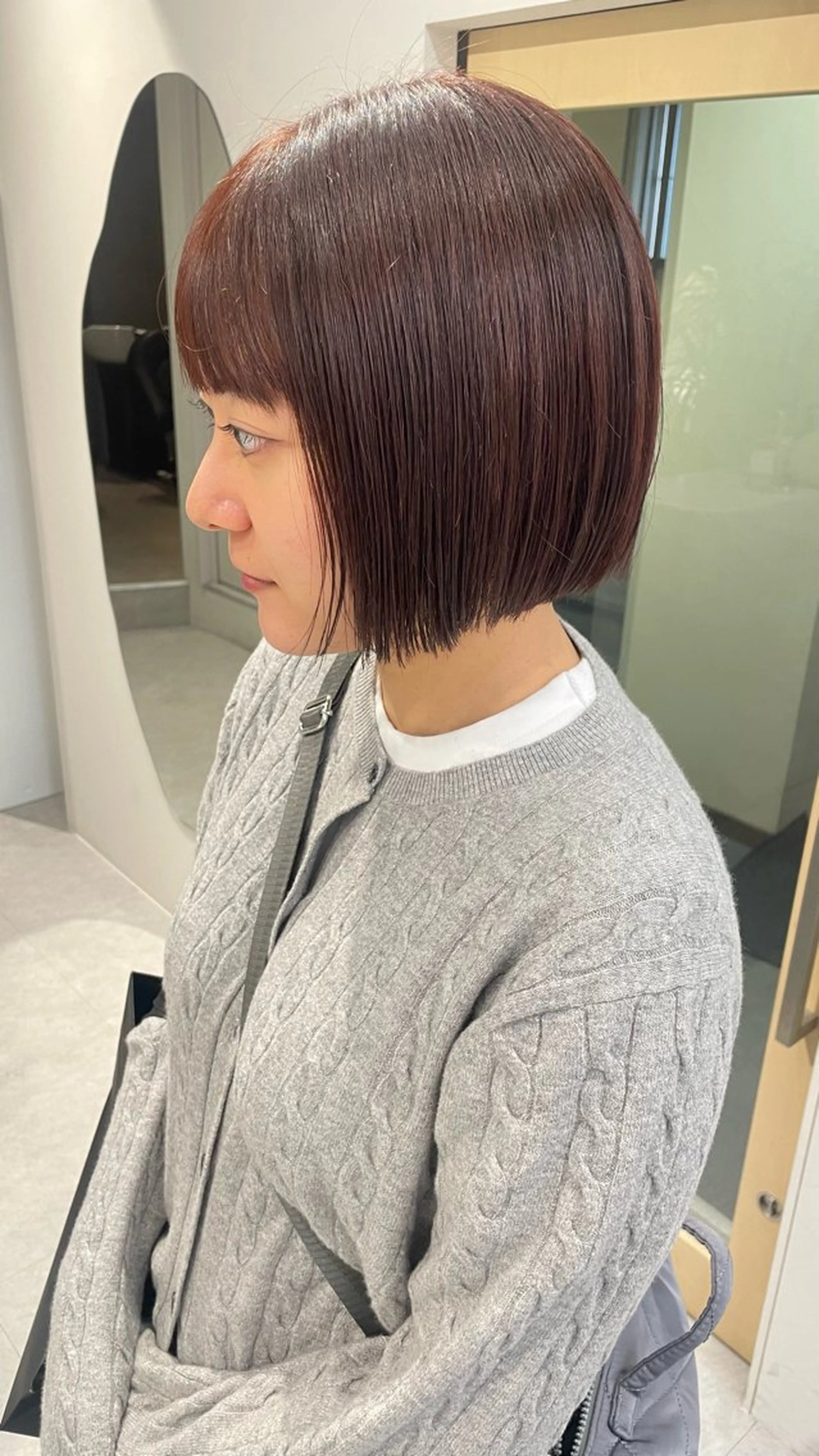 ショート カラー 髪質改善ストレート 🌈似合わせカットのヘアスタイル