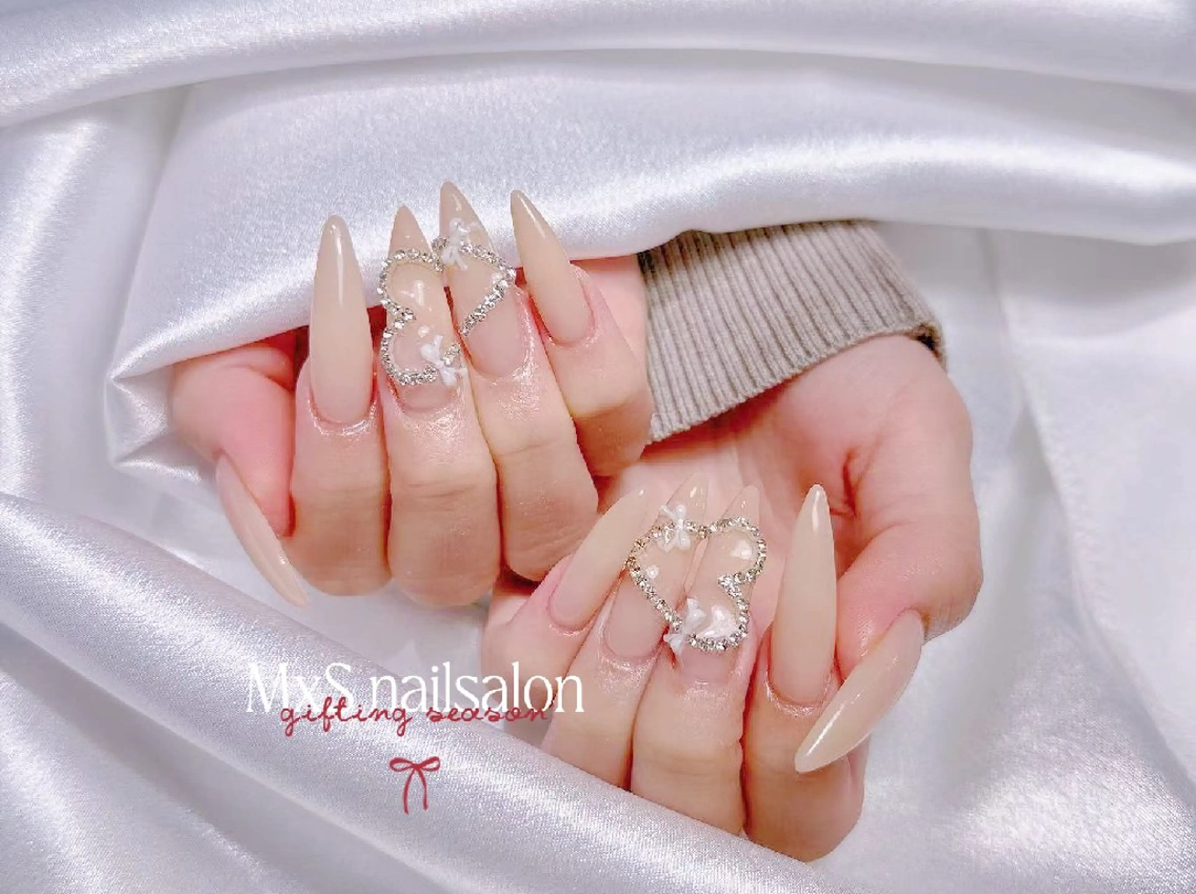 ネイル ジェルネイル 韓国ネイル マグネットネイル パラジェル バレンタイン ハンドネイル ハンドケア MxS Nail 【長さだし/フィルイン/マグネット/ワンホンネイル/韓国ネイル/パラジェル】所属・M×S Nail みなのネイルデザイン