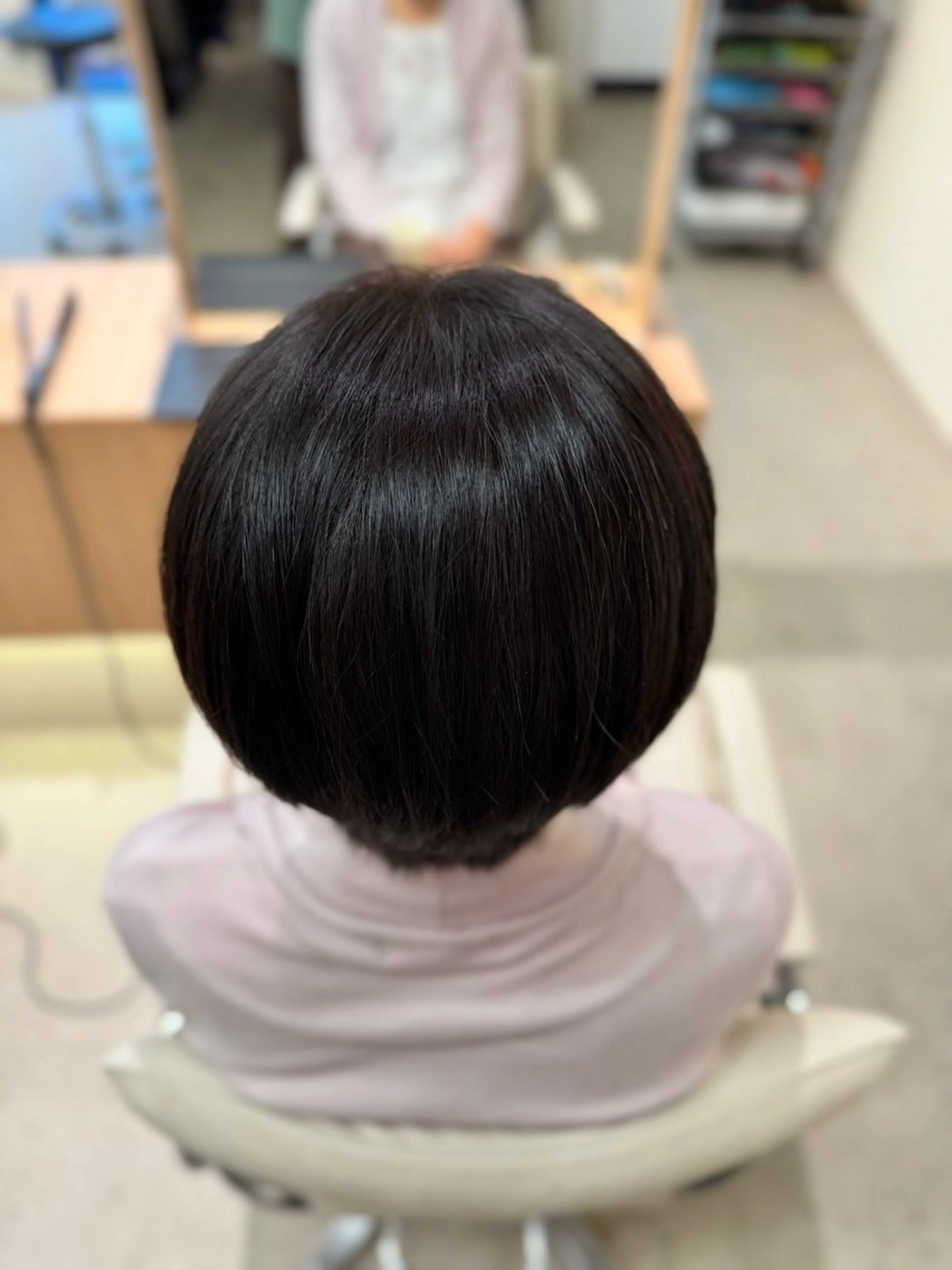 似合わせ小顔カット+艶カラーの写真