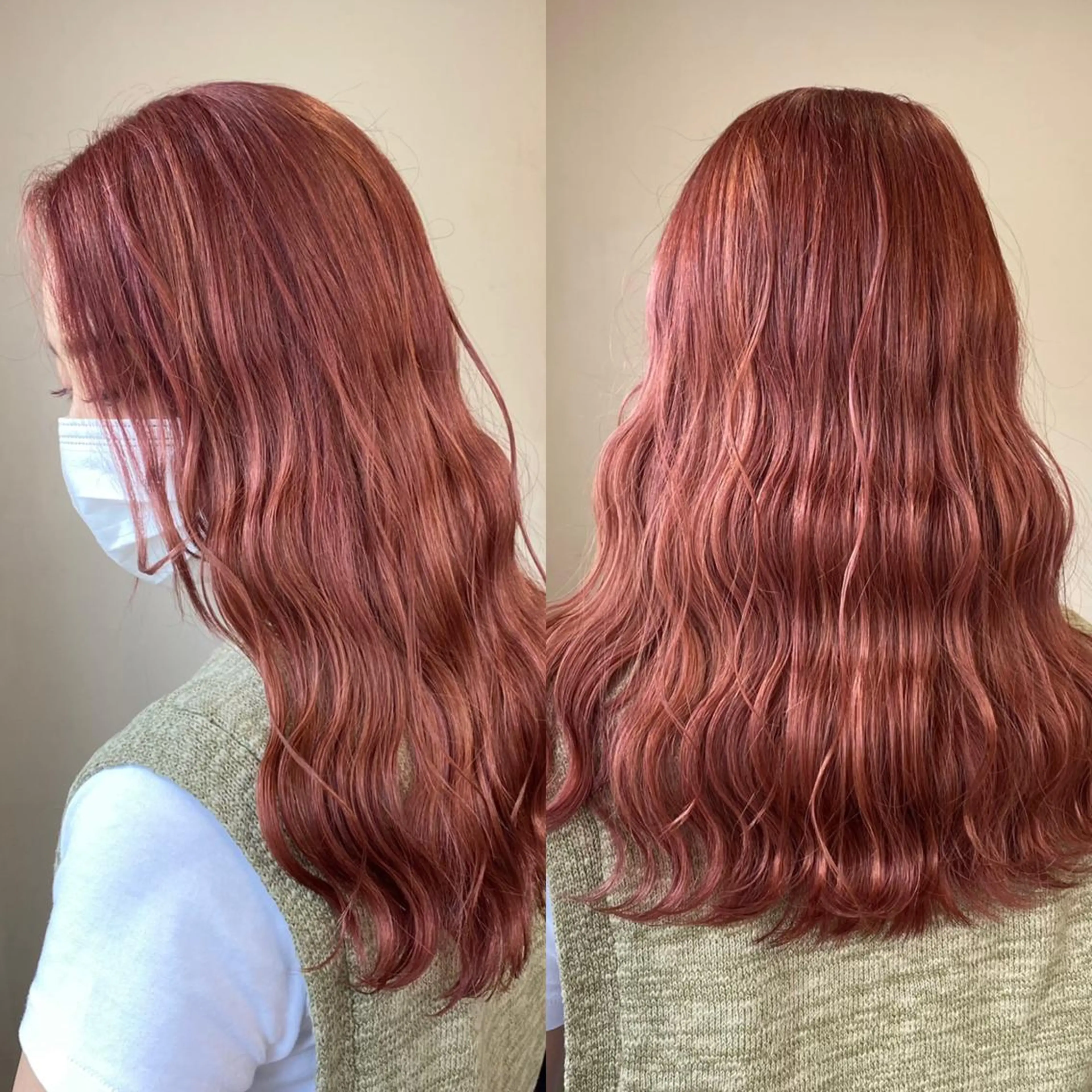 ロング カラー ピンクカラー カット ヘアカラー トリートメント 梅田中崎町髪質改善 /オキヒロト/エコルのヘアスタイル