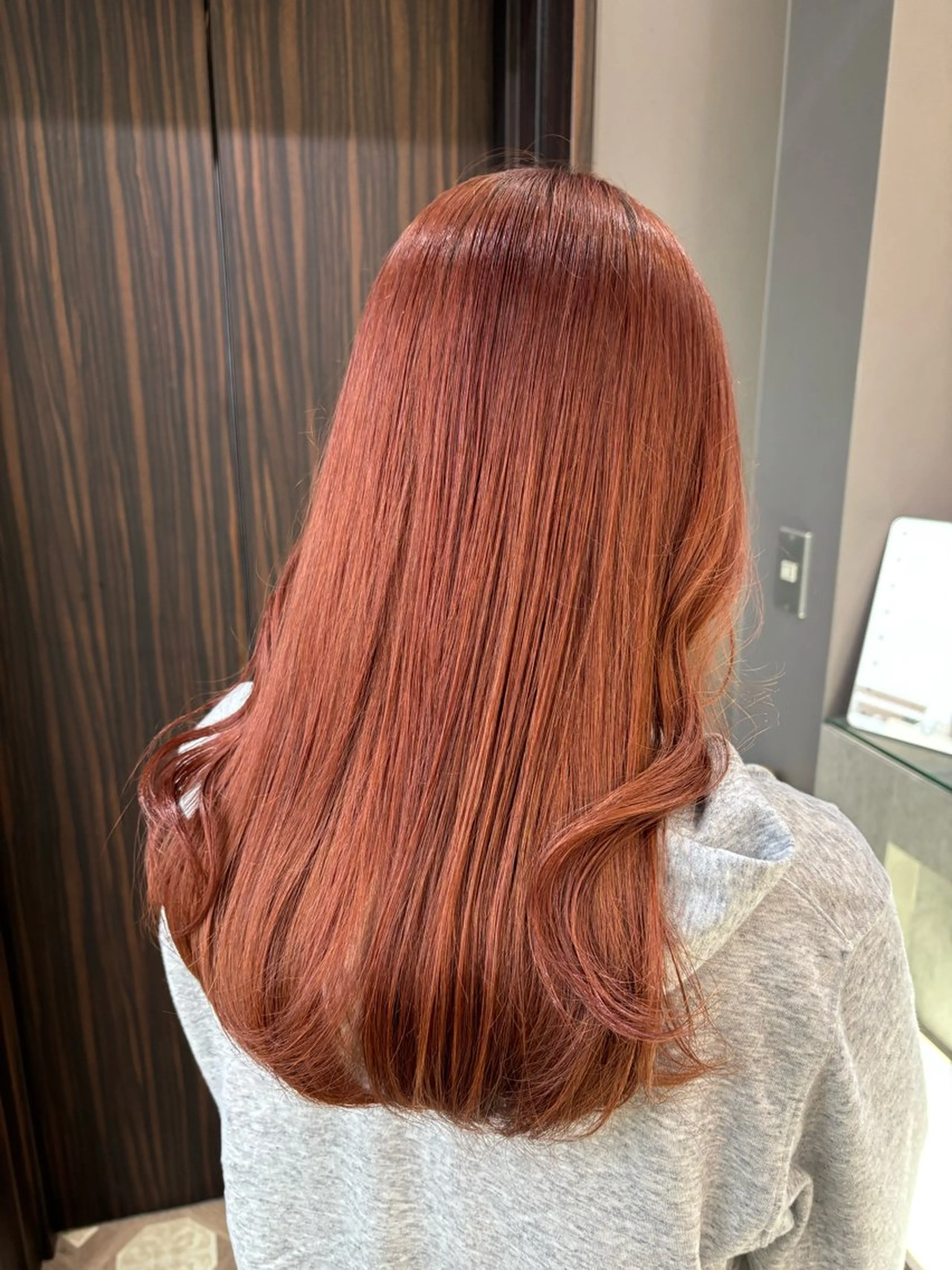 ロング ヘアカラー トリートメント ブリーチなしWカラー ヘアセット菜希のヘアスタイル