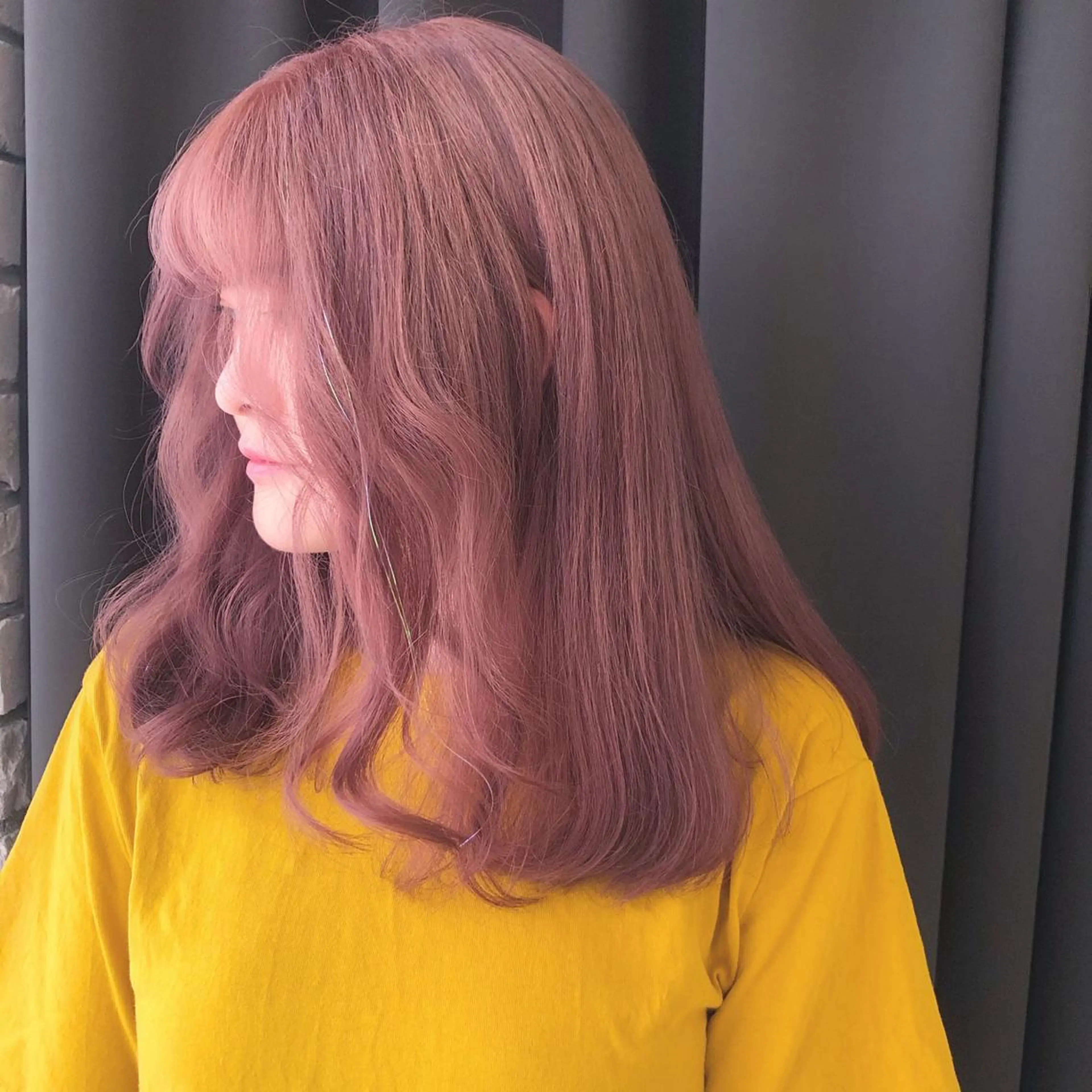 ロング カラー ベージュカラー ピンクカラー ピンクベージュ ORIKA 美容室のヘアスタイル