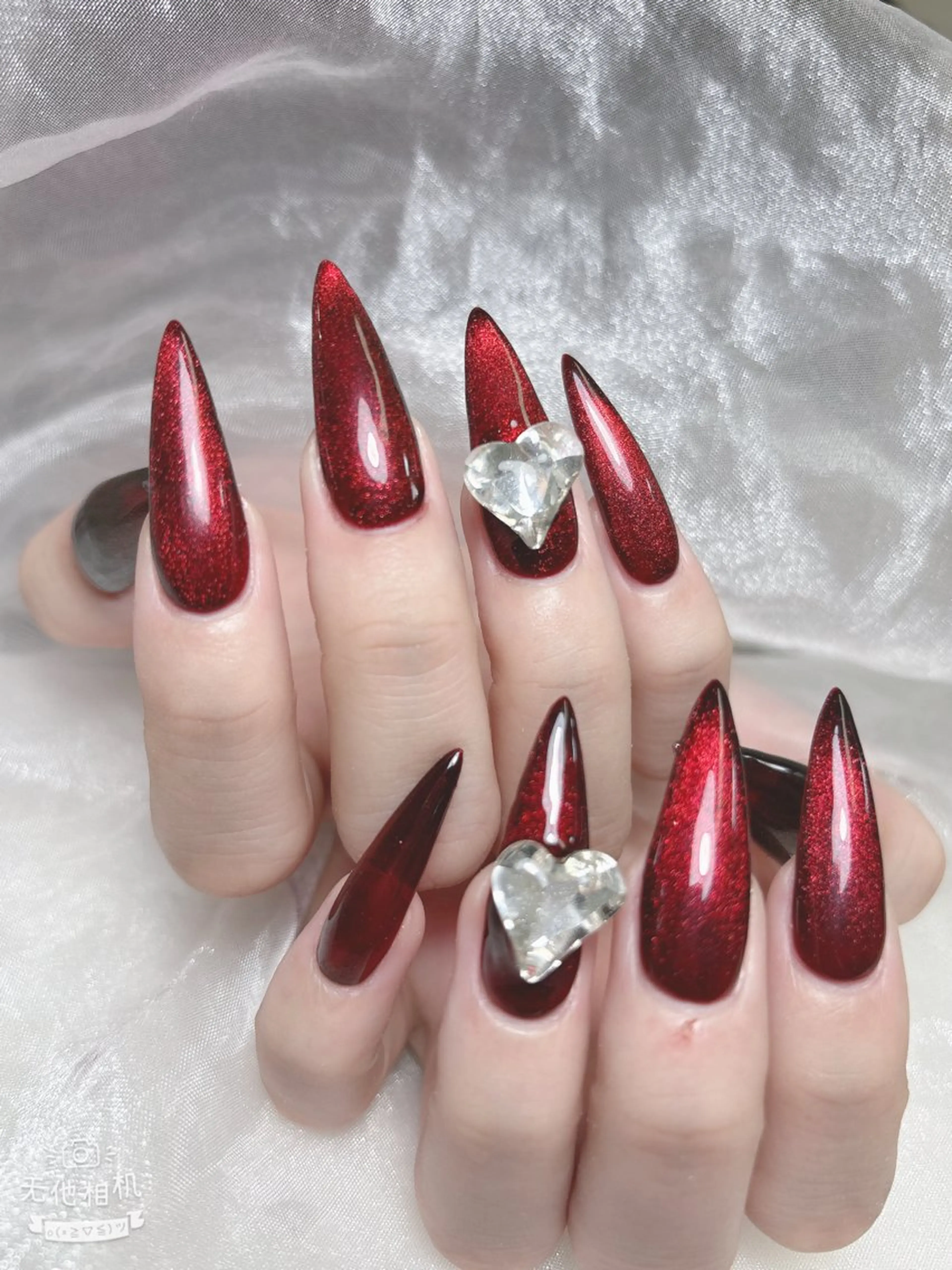 ネイル 成人式 キラキラネイル 大理石ネイル(マーブル) スカルプネイル 夏ネイル ハンドネイル MoMoA Nail ネイル長さ出し専門店のネイルデザイン