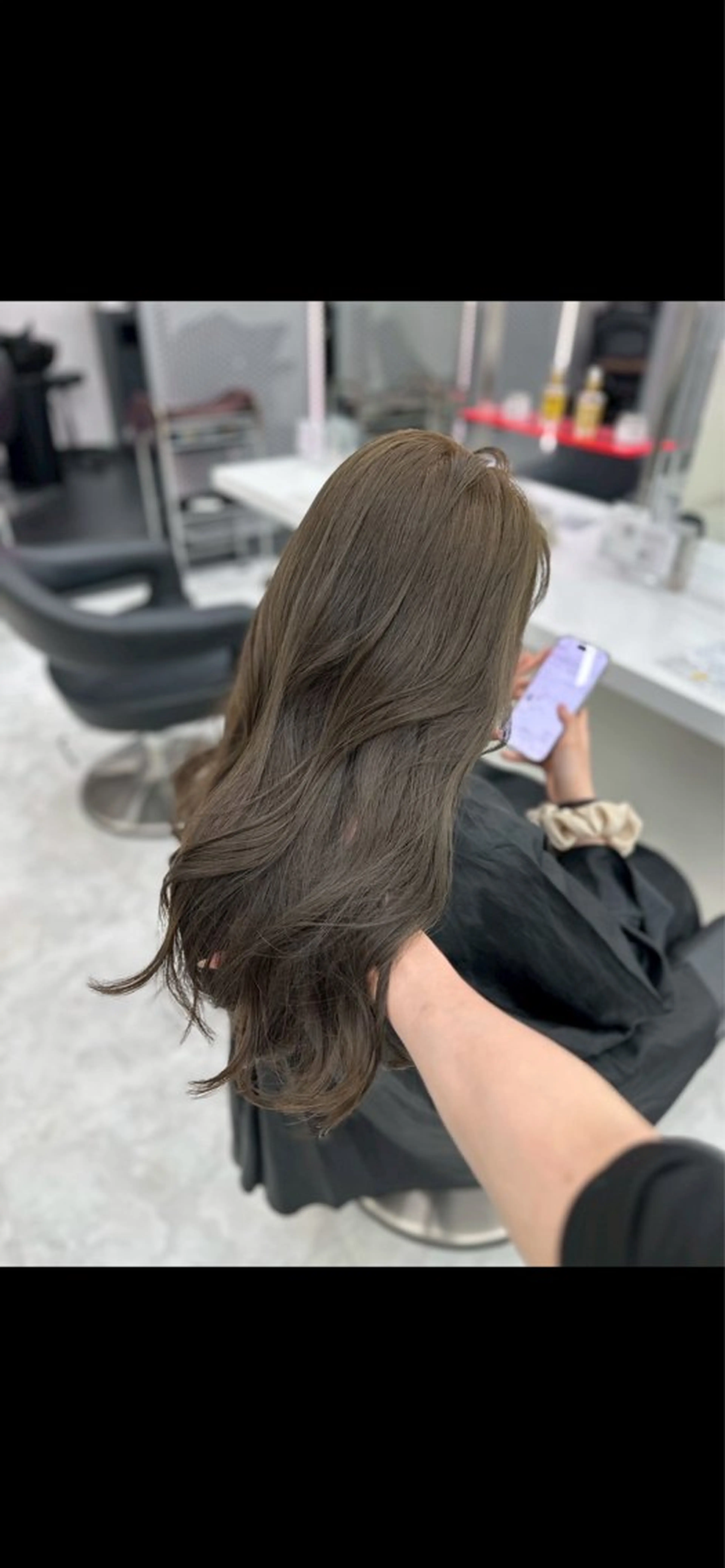 ロング ヘアカラー 韓国ワンホン透明感 カラー✨🖤ここあのヘアスタイル