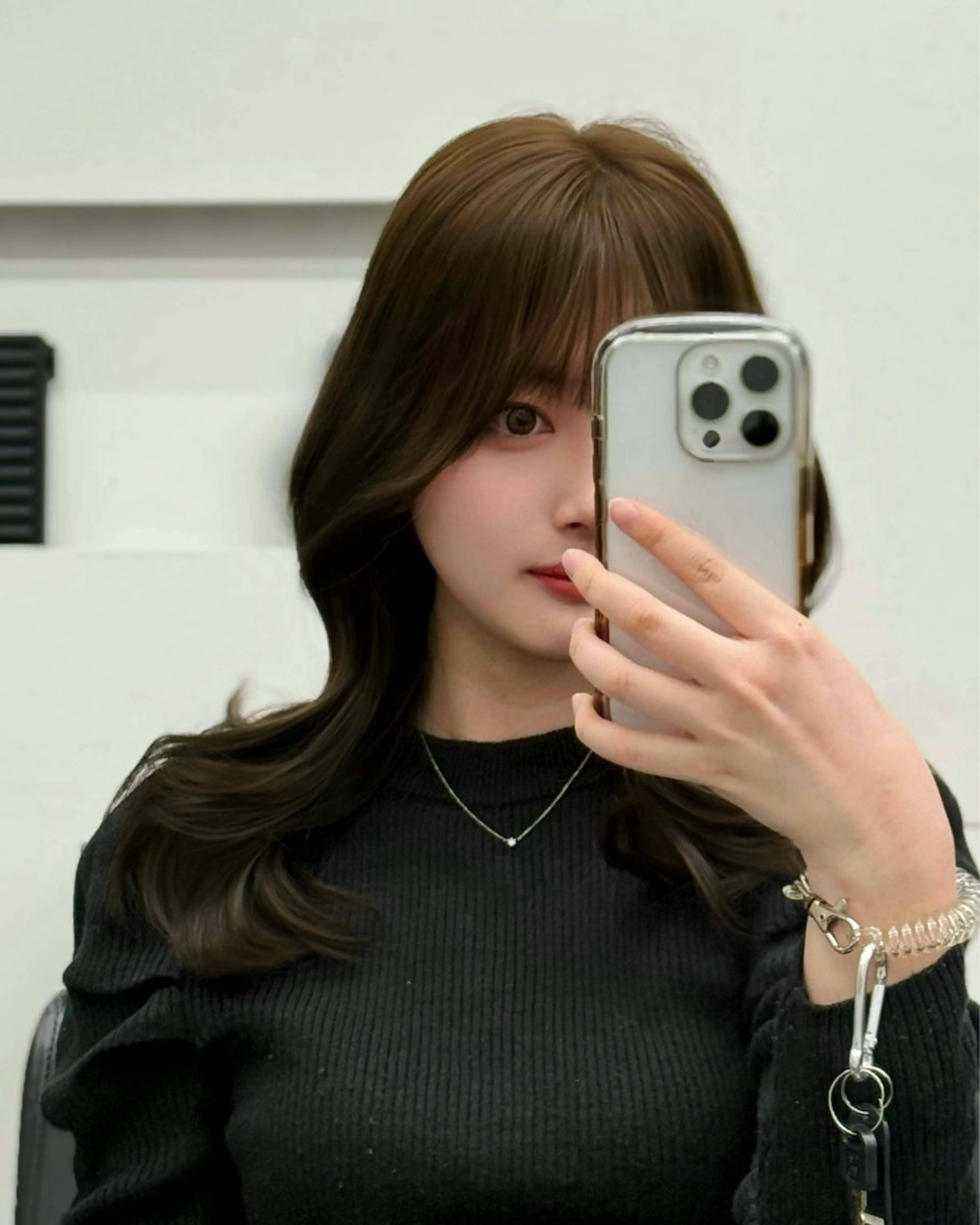 ミディアム カラー ヘアアレンジ 艶カラー/髪質改善 顔まわり/内藤　輝のヘアスタイル