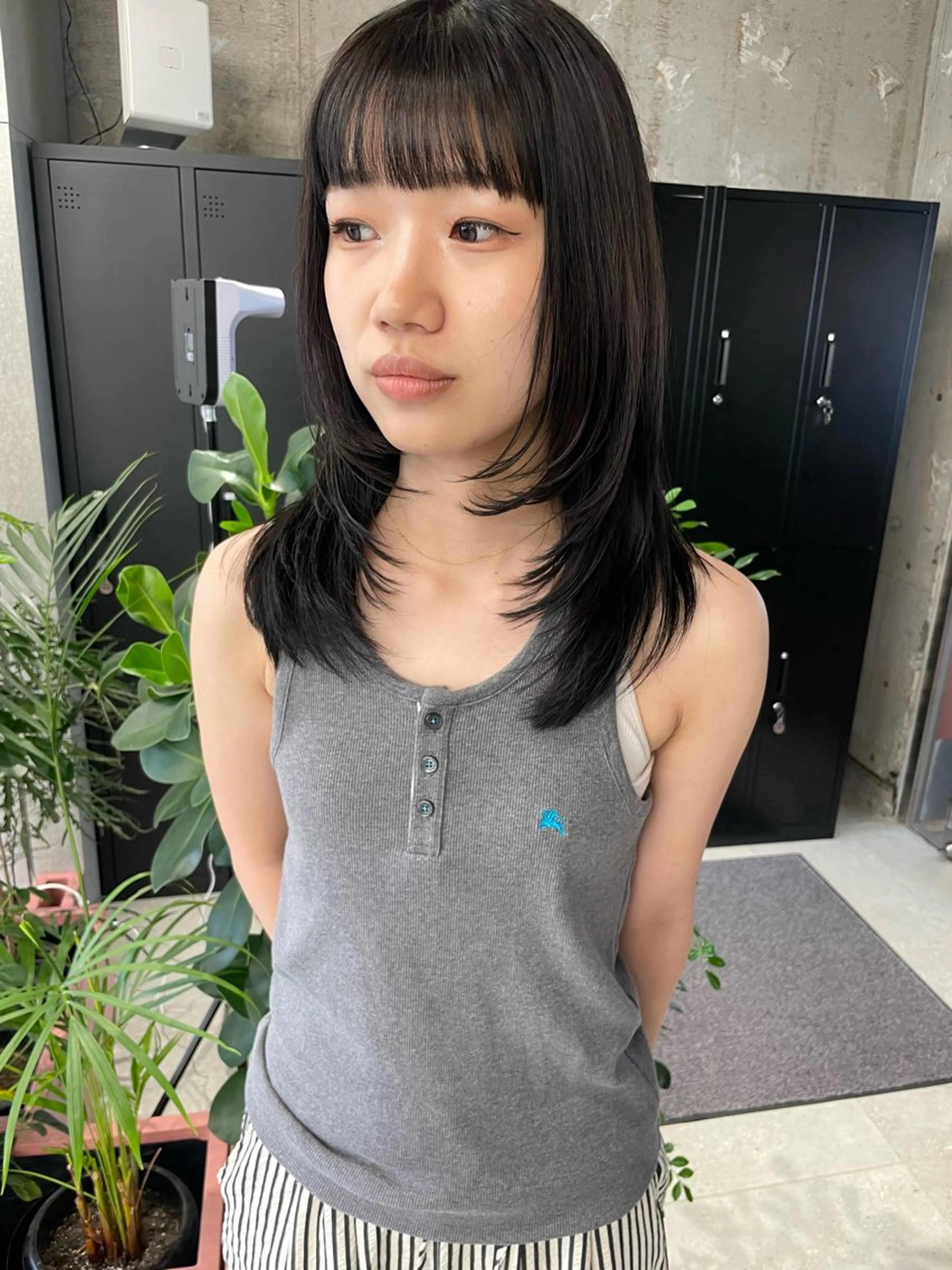 ロング カット トリートメント MIFA レイヤー／パーマのヘアスタイル