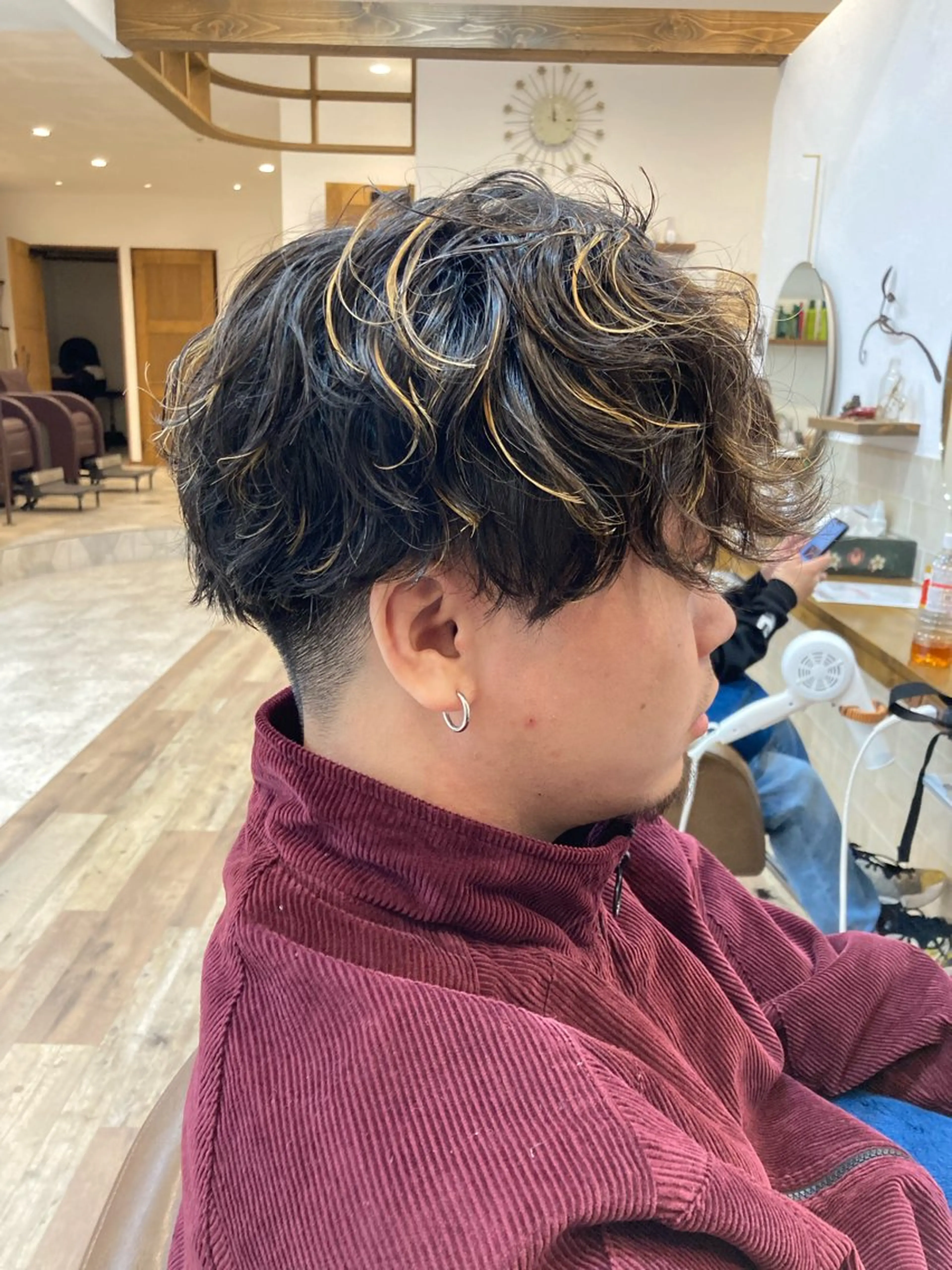 ショート カラー パーマ メンズ カット特化型 美容師/栗本のヘアスタイル