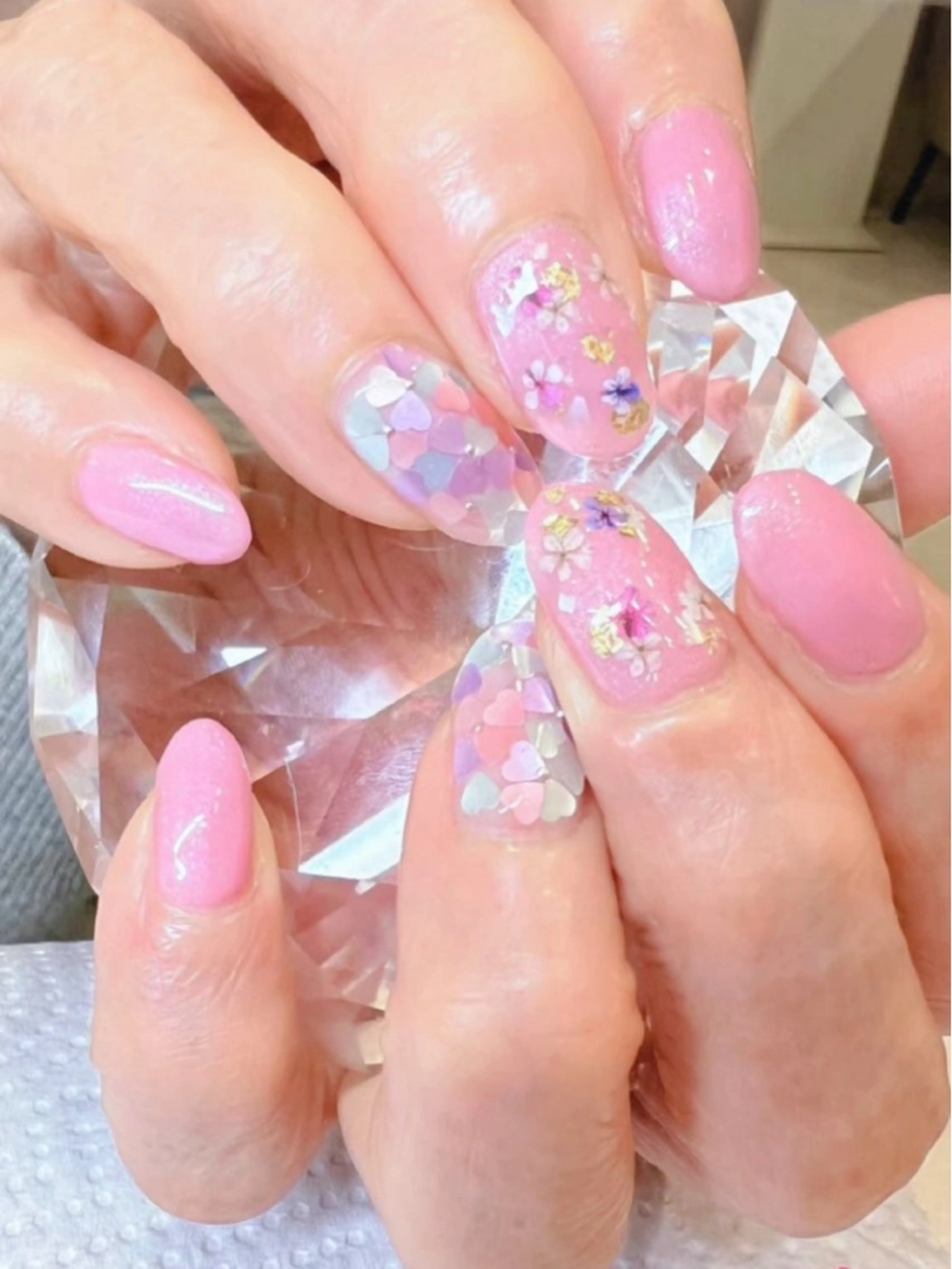 ネイル アートネイル ワンカラーネイル ピンク Le lian所属・Le lianのネイルデザイン