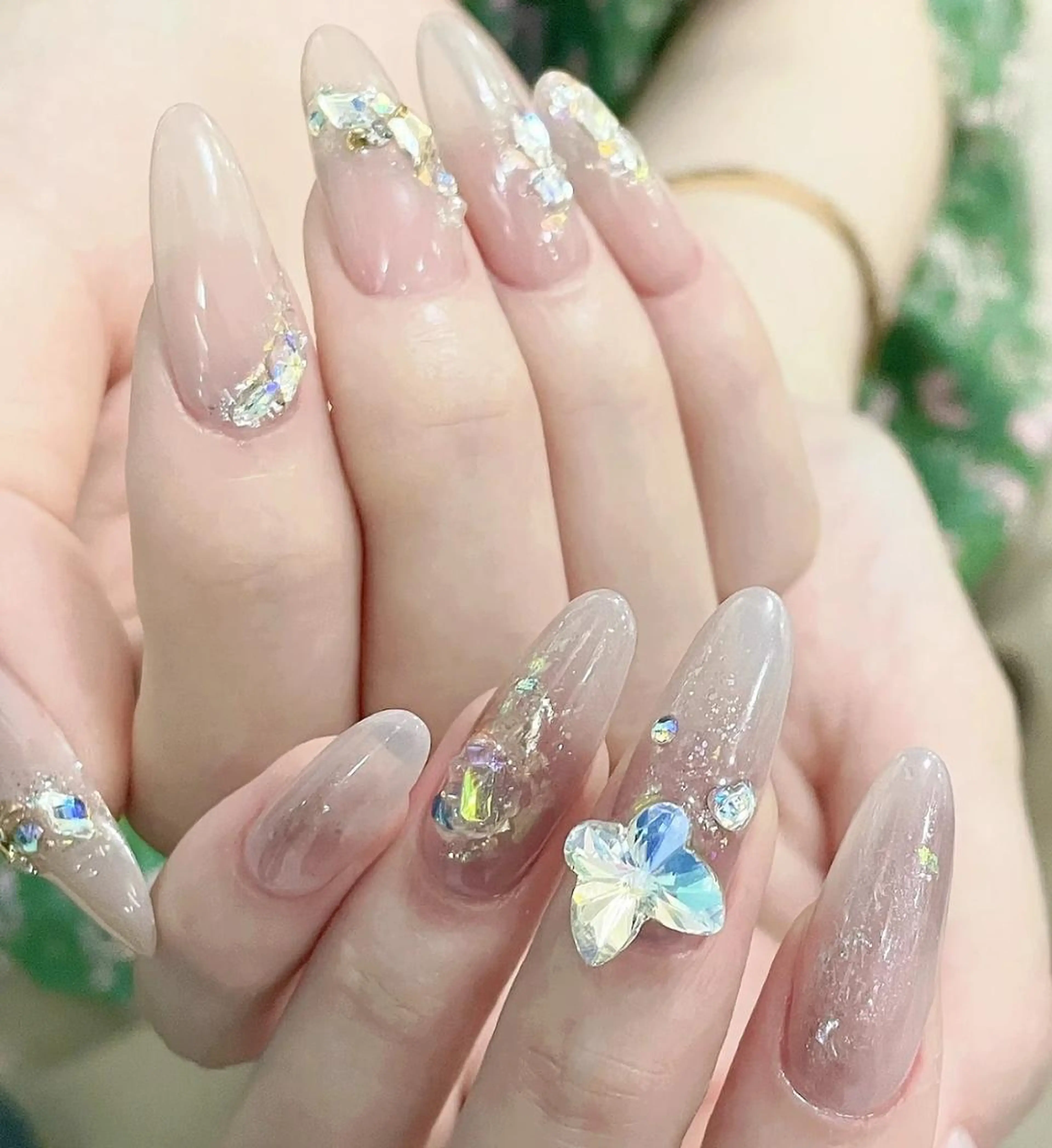 ネイル アートネイル 長さ出し ネイルチップ Queen‘s なんのネイルデザイン