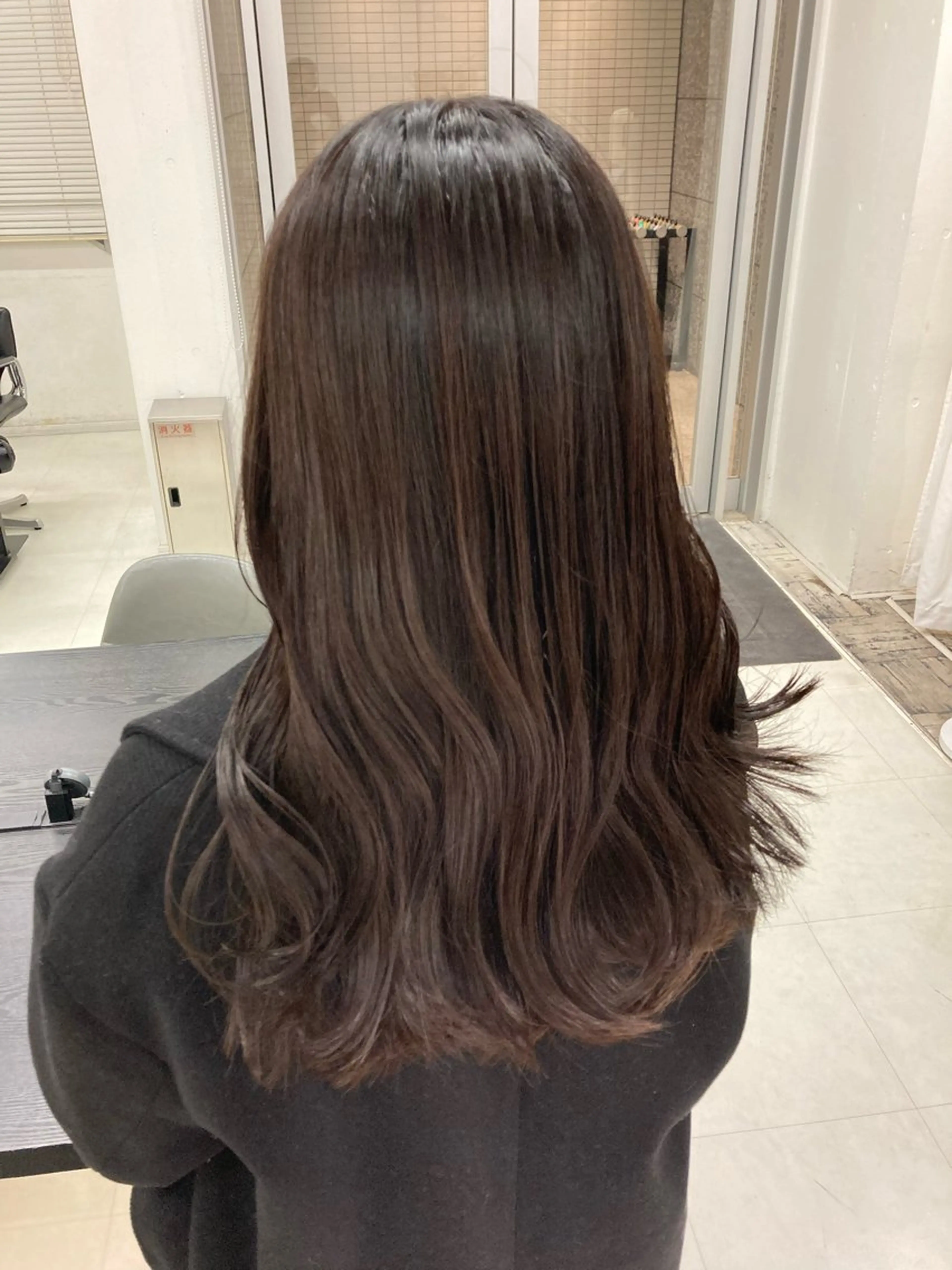 ロング カラー カット ヘアカラー トリートメント 💖ブリーチなし透明 感💖ASAHIのヘアスタイル