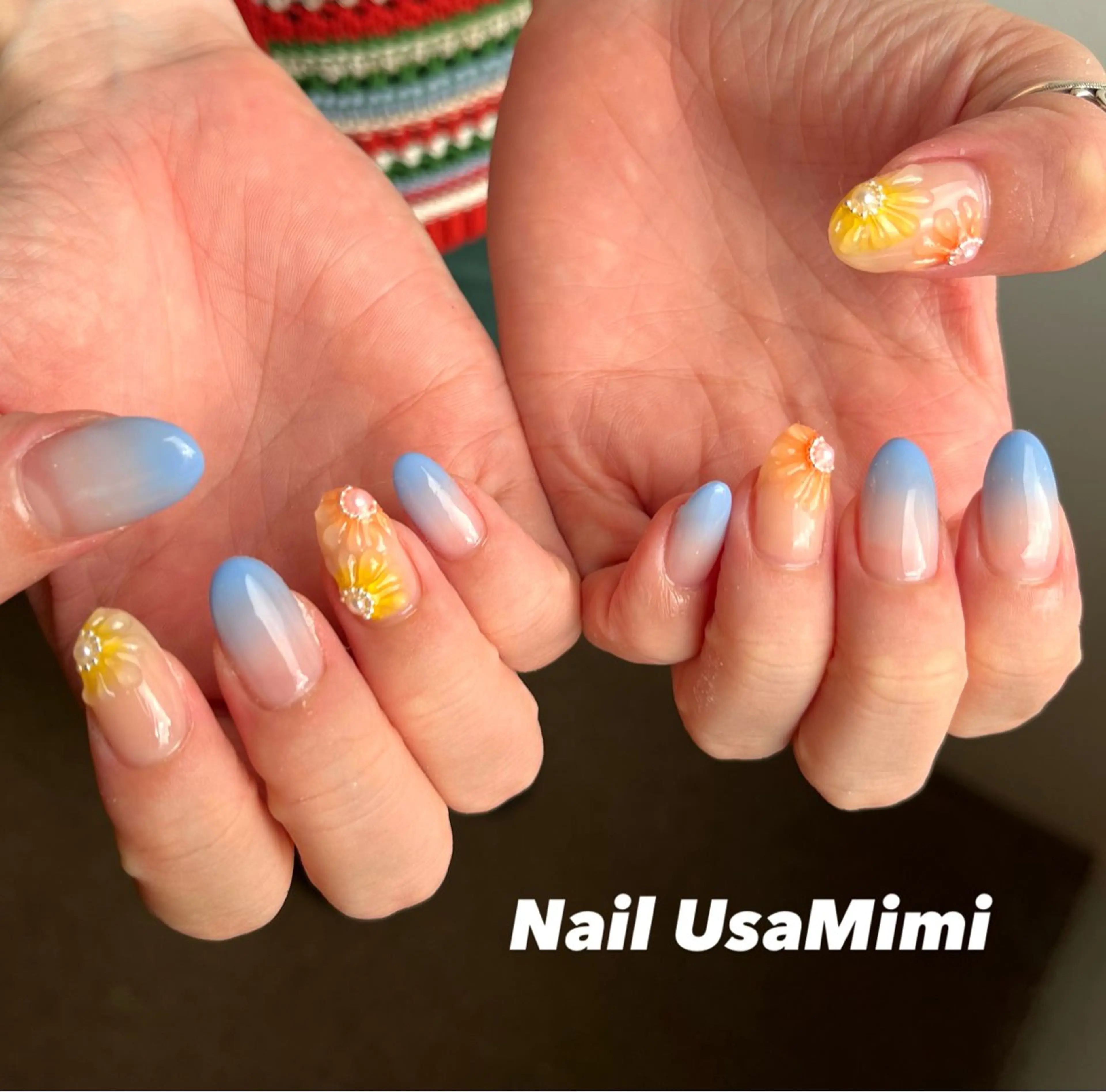 ネイル アートネイル クリアネイル ぷっくりネイル ハンドネイル Nail Usa Mimi ASAKOのネイルデザイン