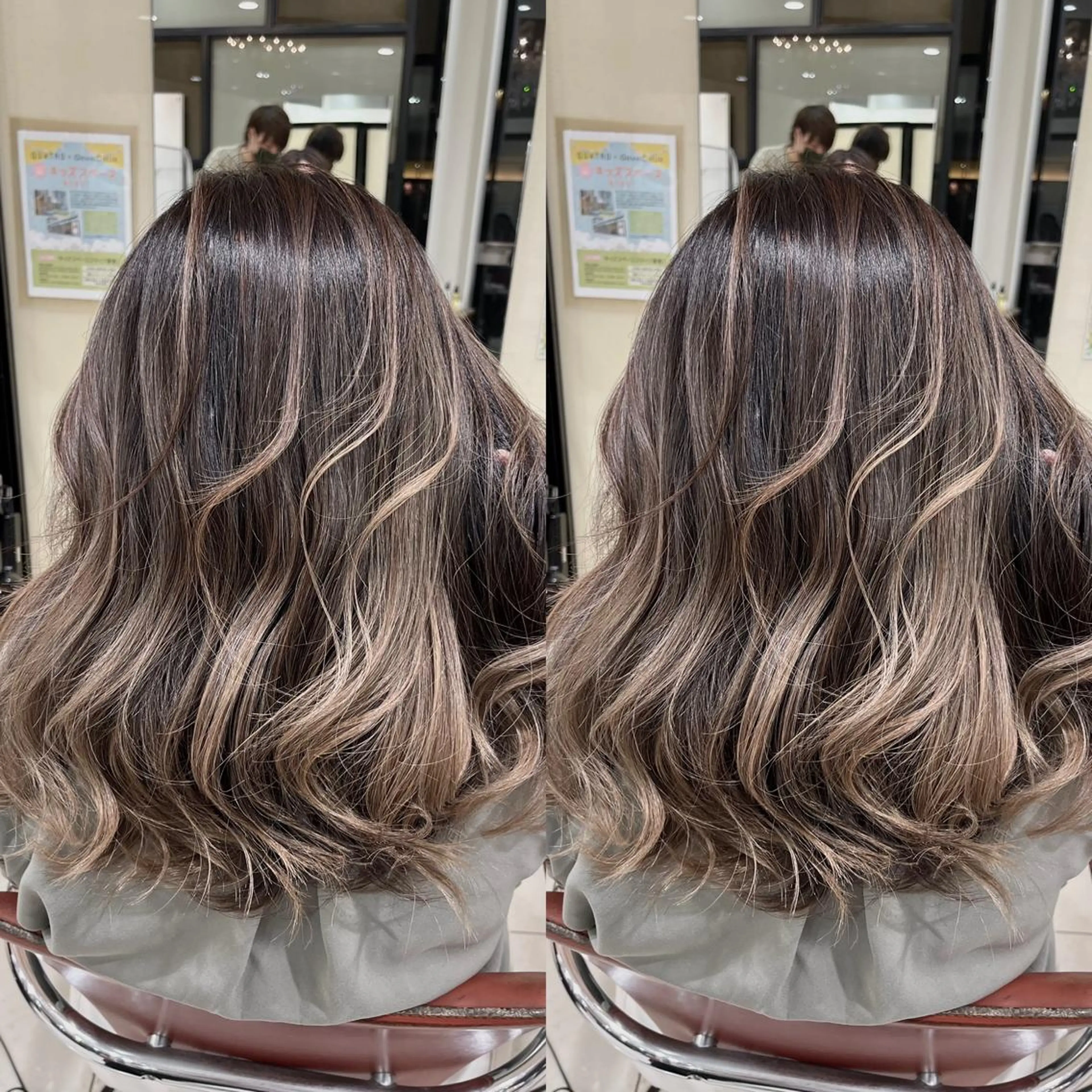 セミロング ヘアカラー トリートメント Y Uのヘアスタイル