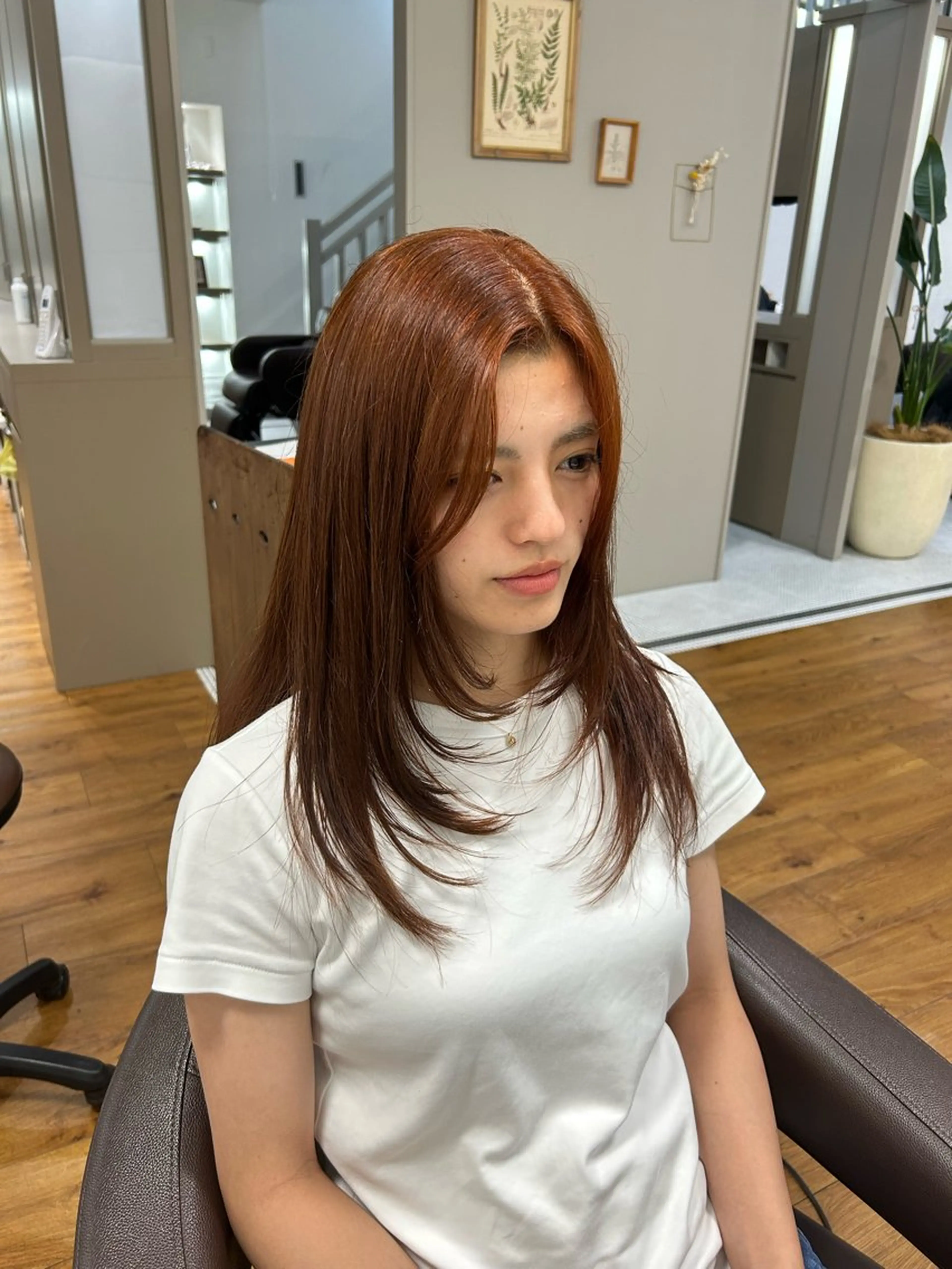 ロング レイヤーカット ロング カット ながの みさきのヘアスタイル