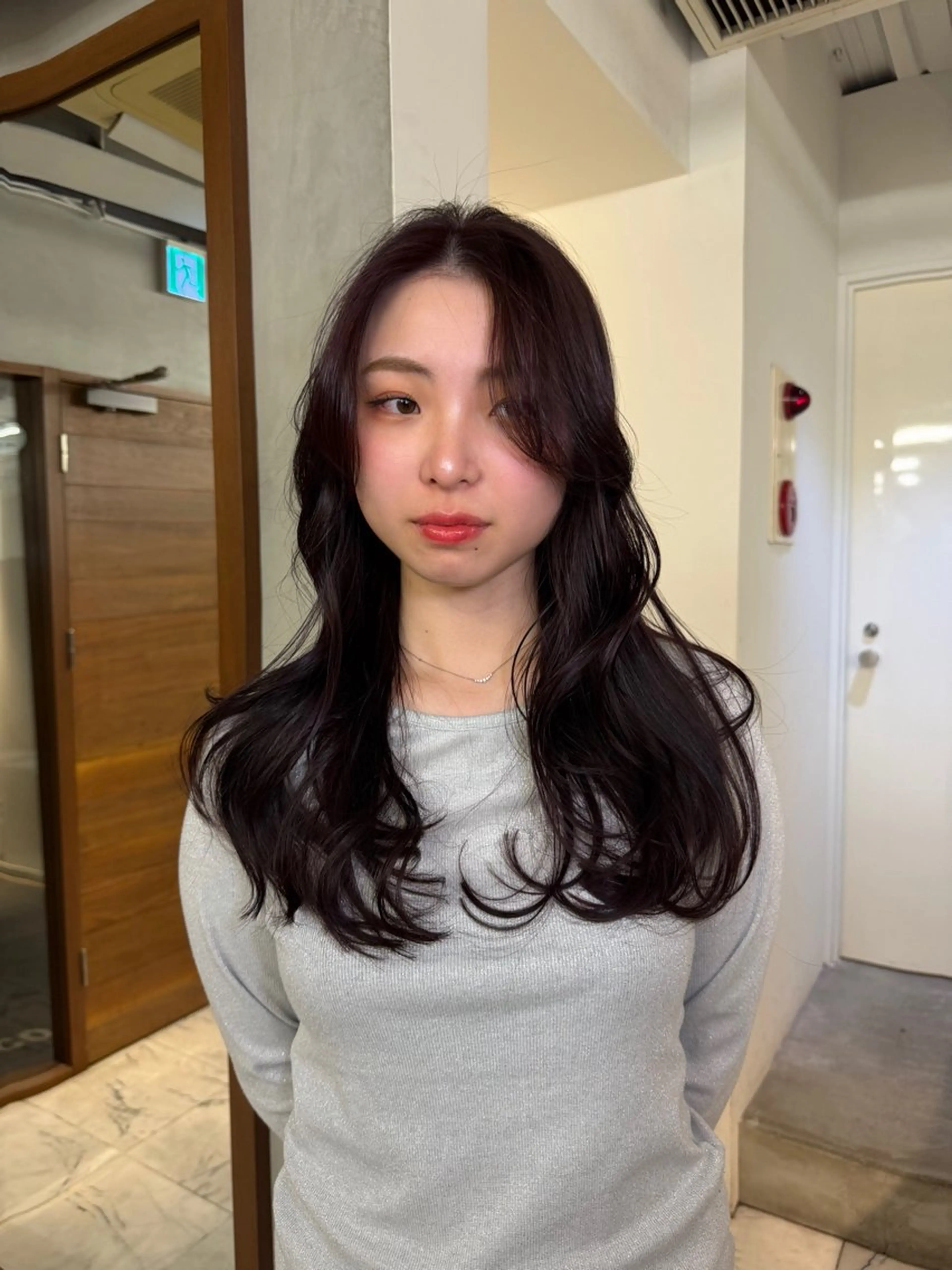 セミロング 顔周りカット カット 似合わせボブ /清水凜のヘアスタイル