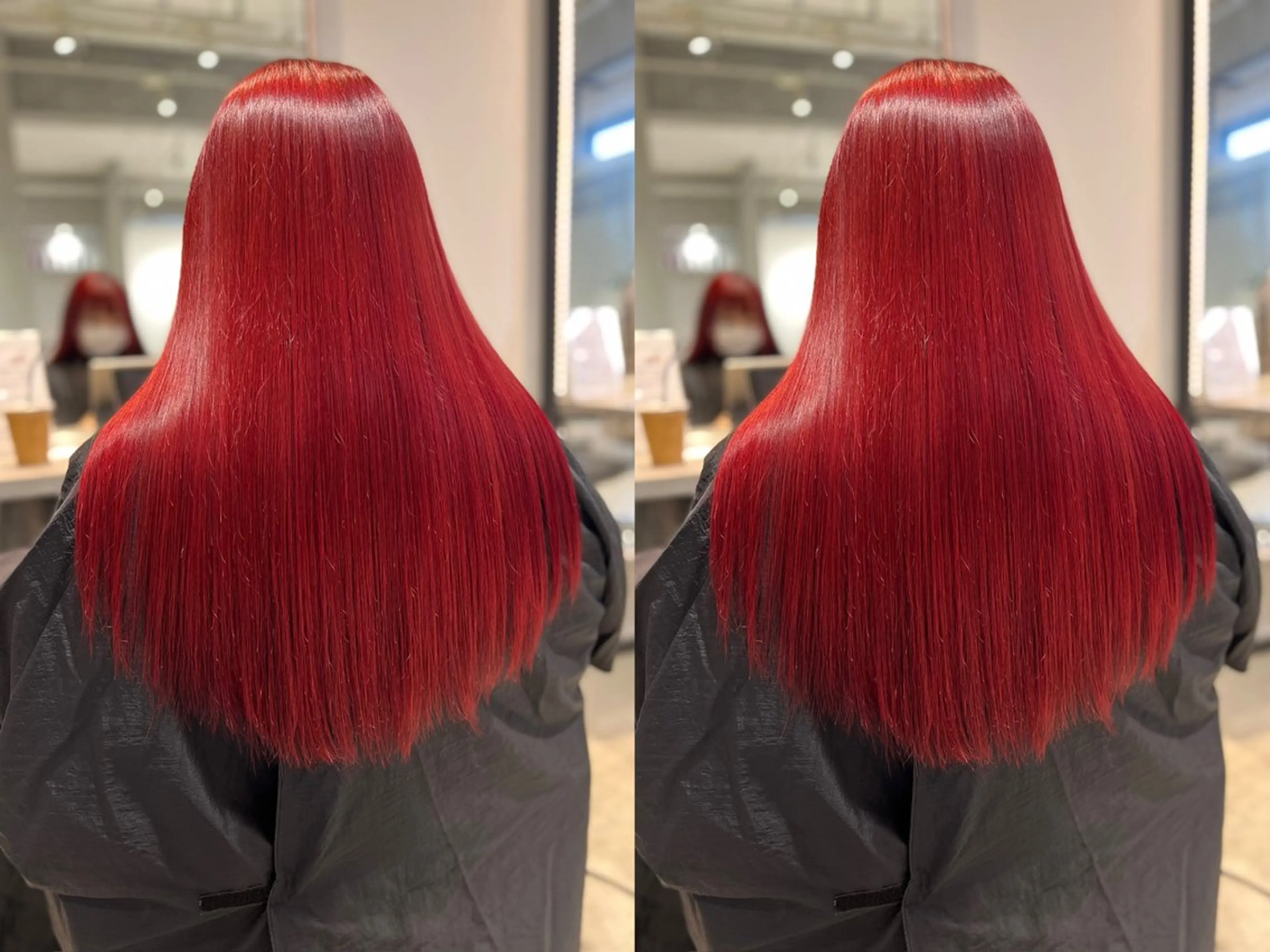 ロング カラー ブリーチ 髪質改善/縮毛矯正 レイヤー/松川匠のヘアスタイル