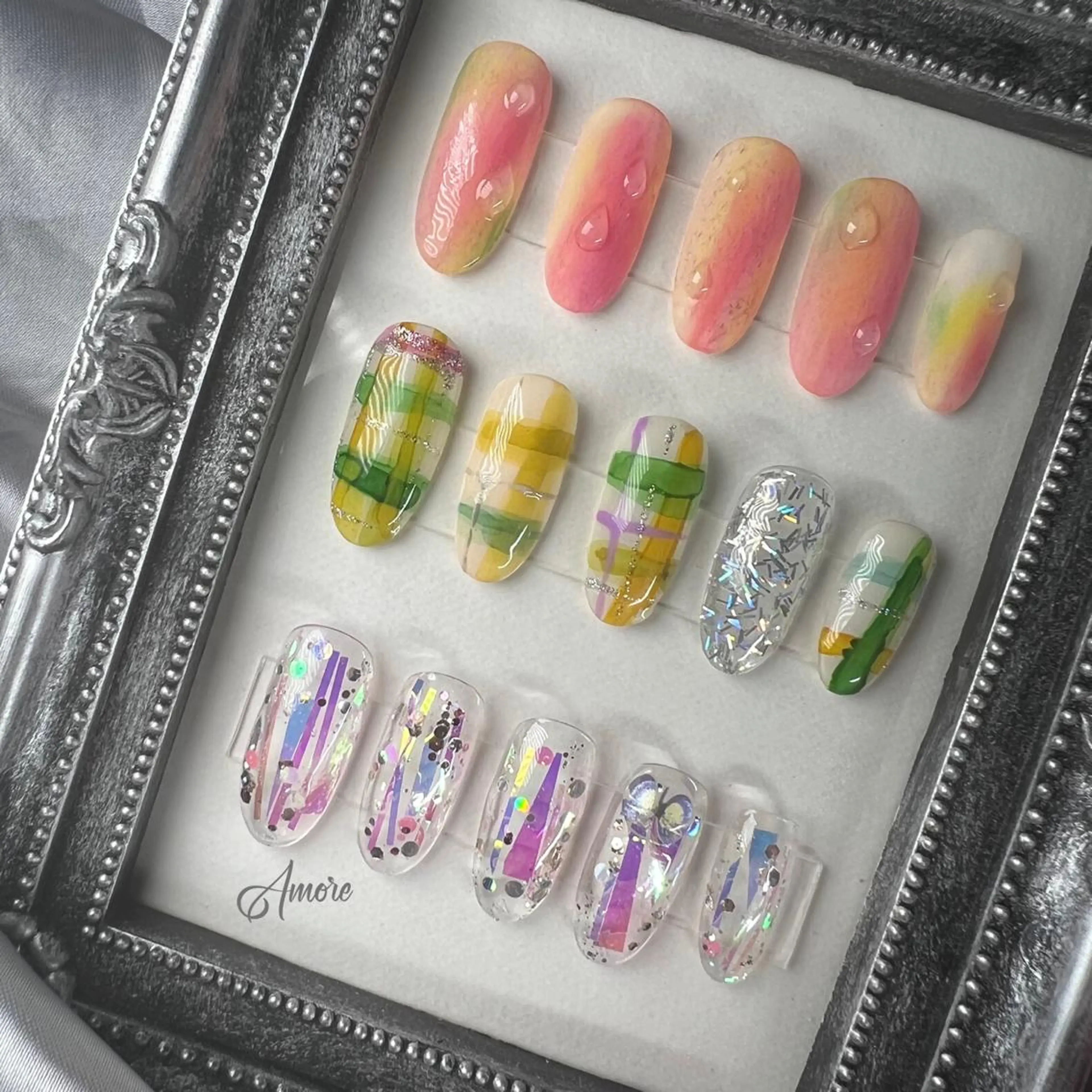 ネイル ジェルネイル 韓国ネイル パラジェル 夏ネイル You kyehwaのネイルデザイン