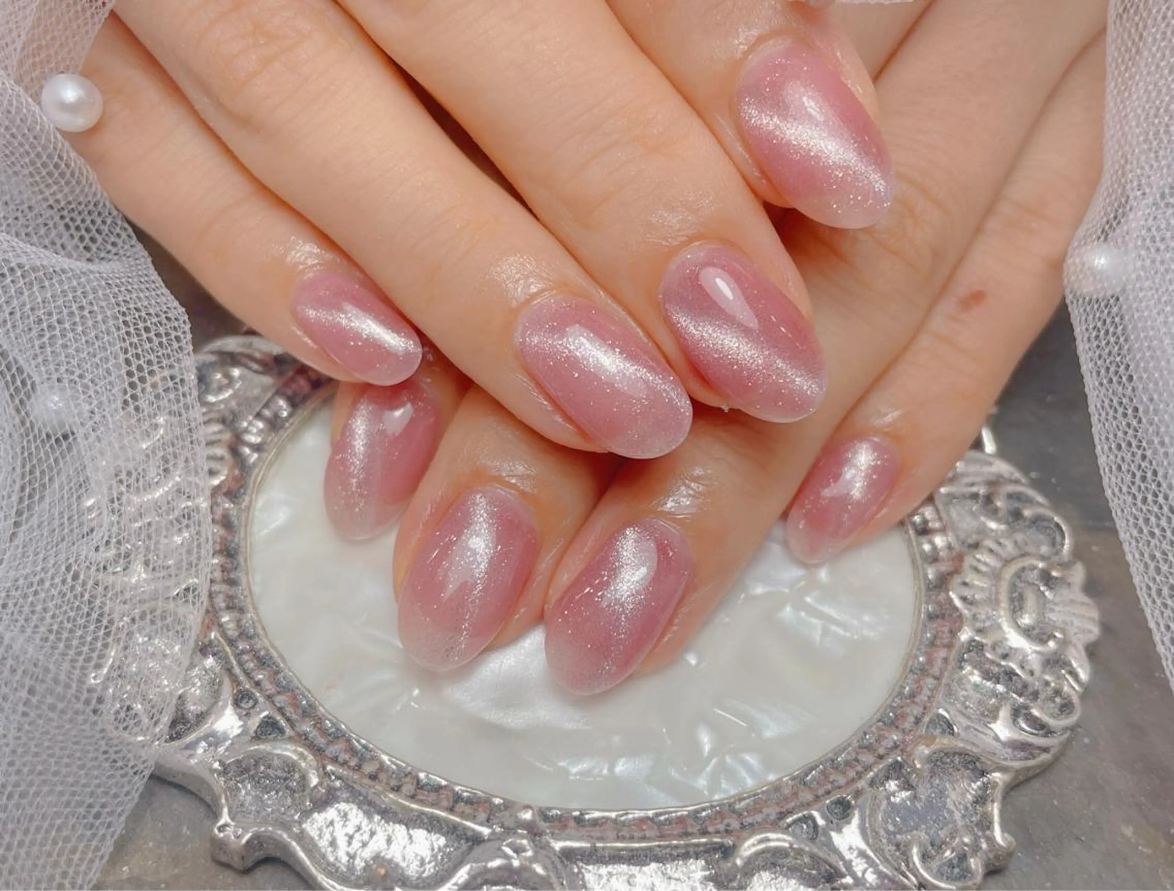 ネイル ハンドネイル マジック ミラーのネイルデザイン