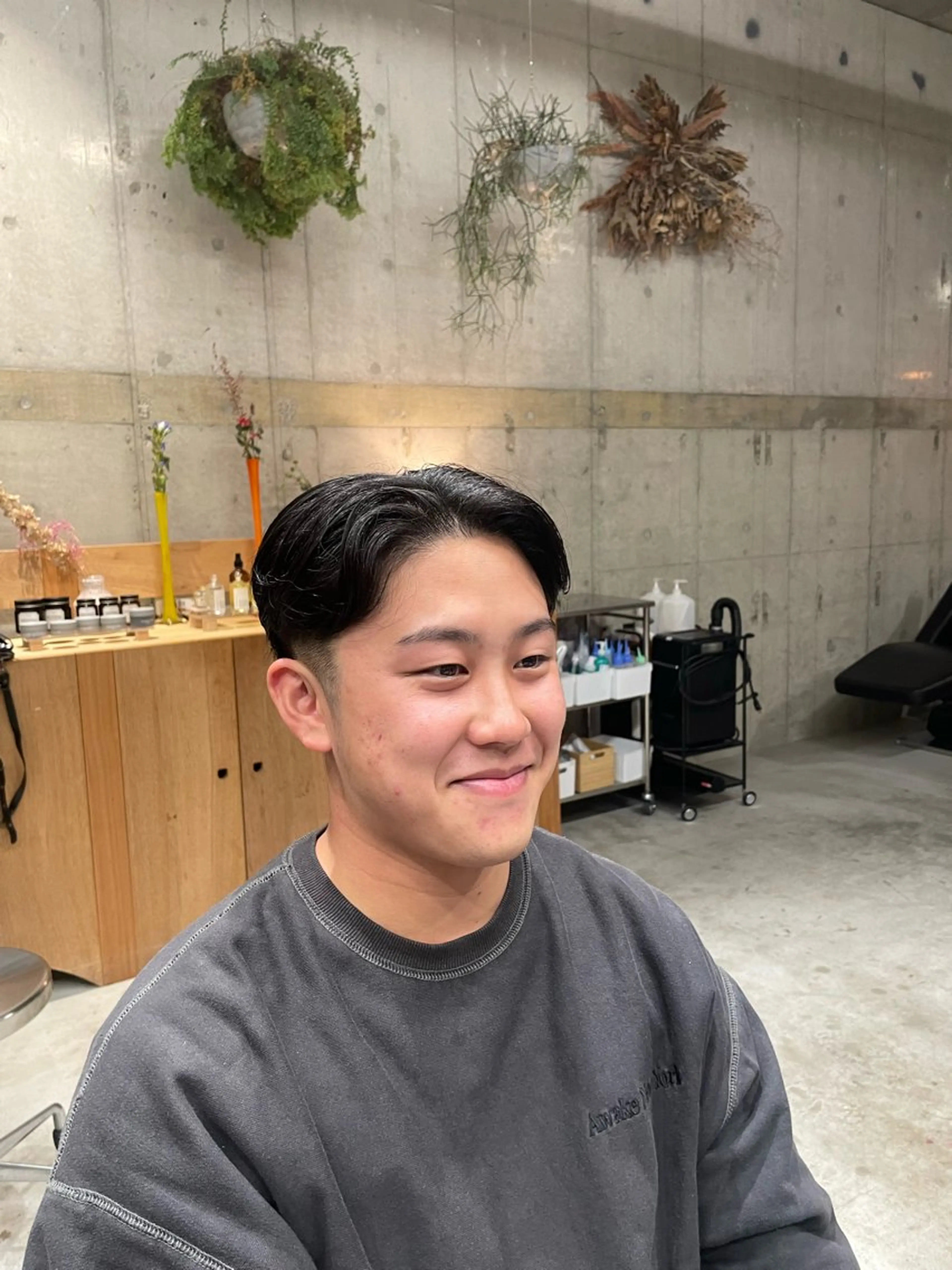 メンズ 西宮北口メンズパーマ 鮫島竜海のヘアスタイル
