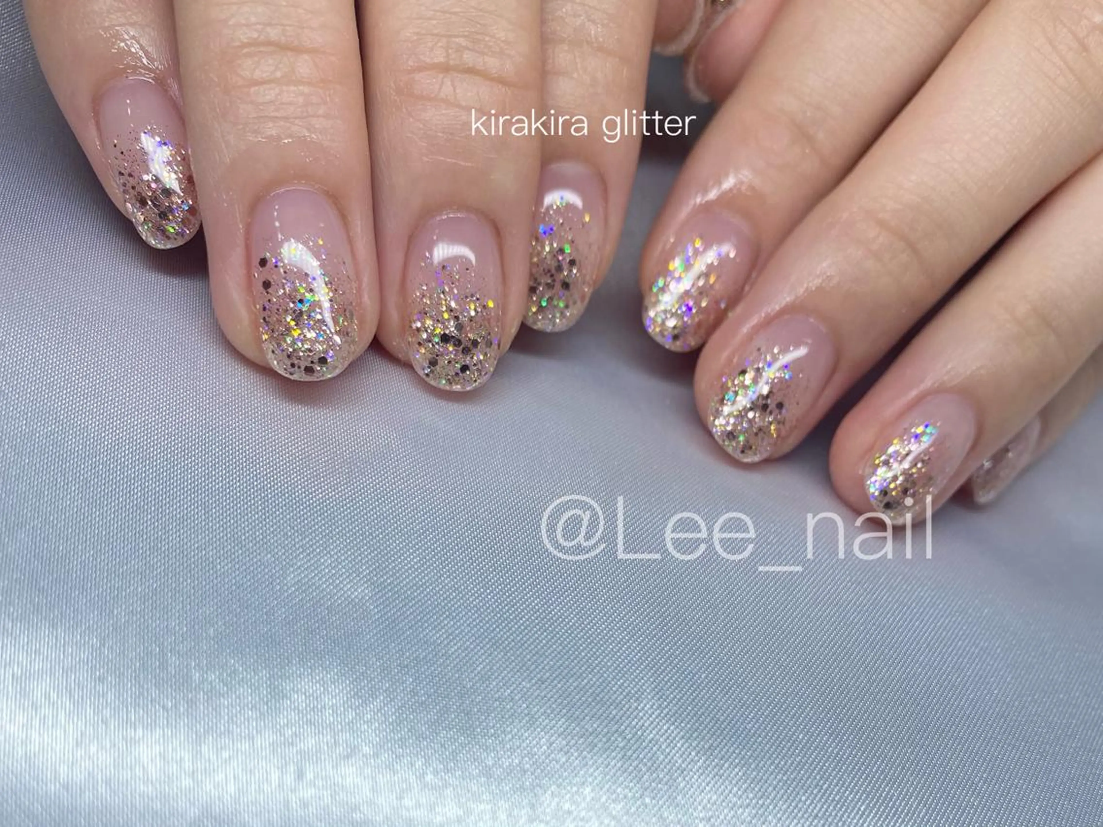 ネイル ラメ(グリッター) ラメグラデーション ハンドネイル Lee_ nailのネイルデザイン