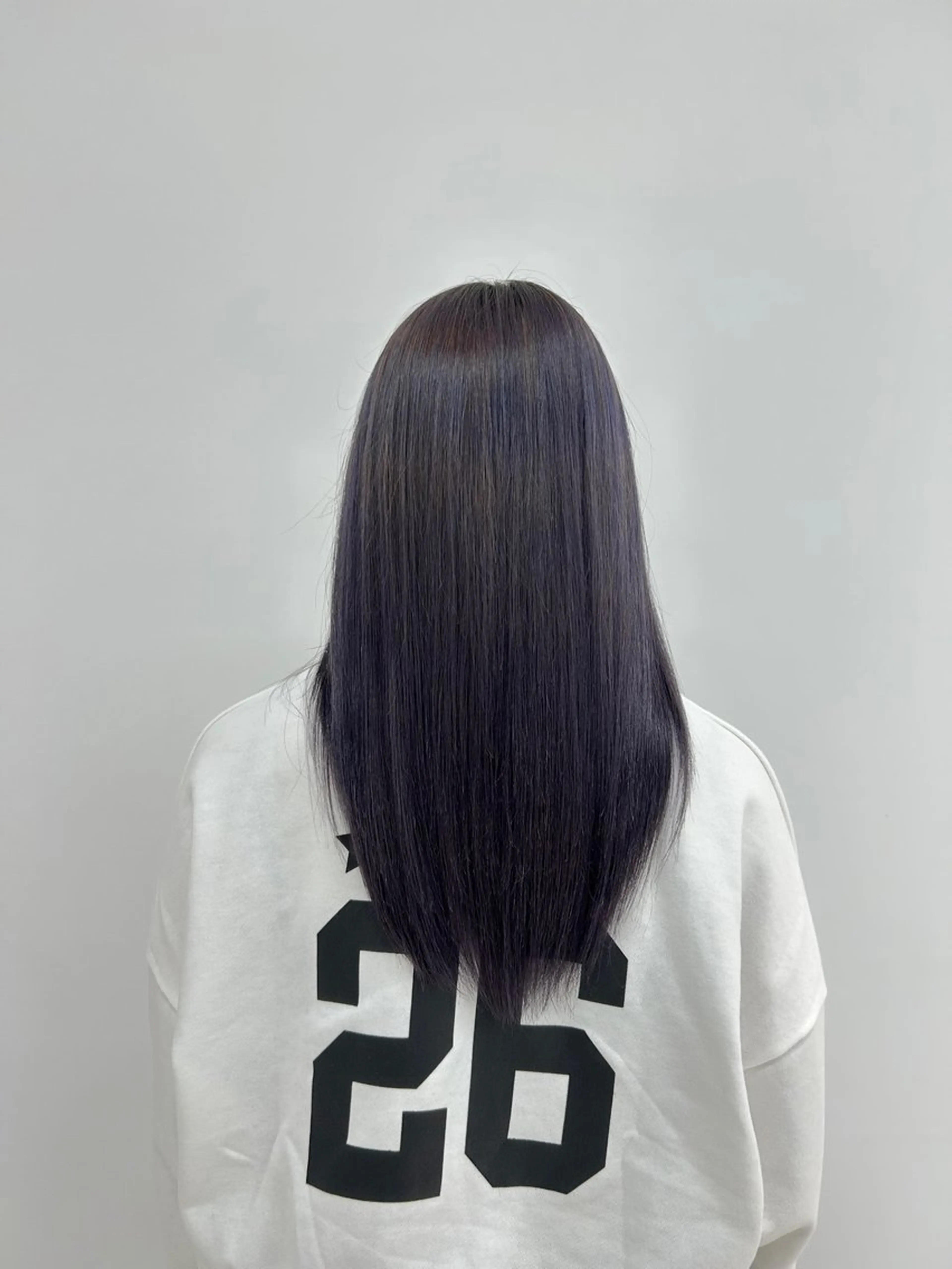 ロング カラー ブリーチ ラベンダーカラー ブリーチなしカラー 森 彩乃のヘアスタイル