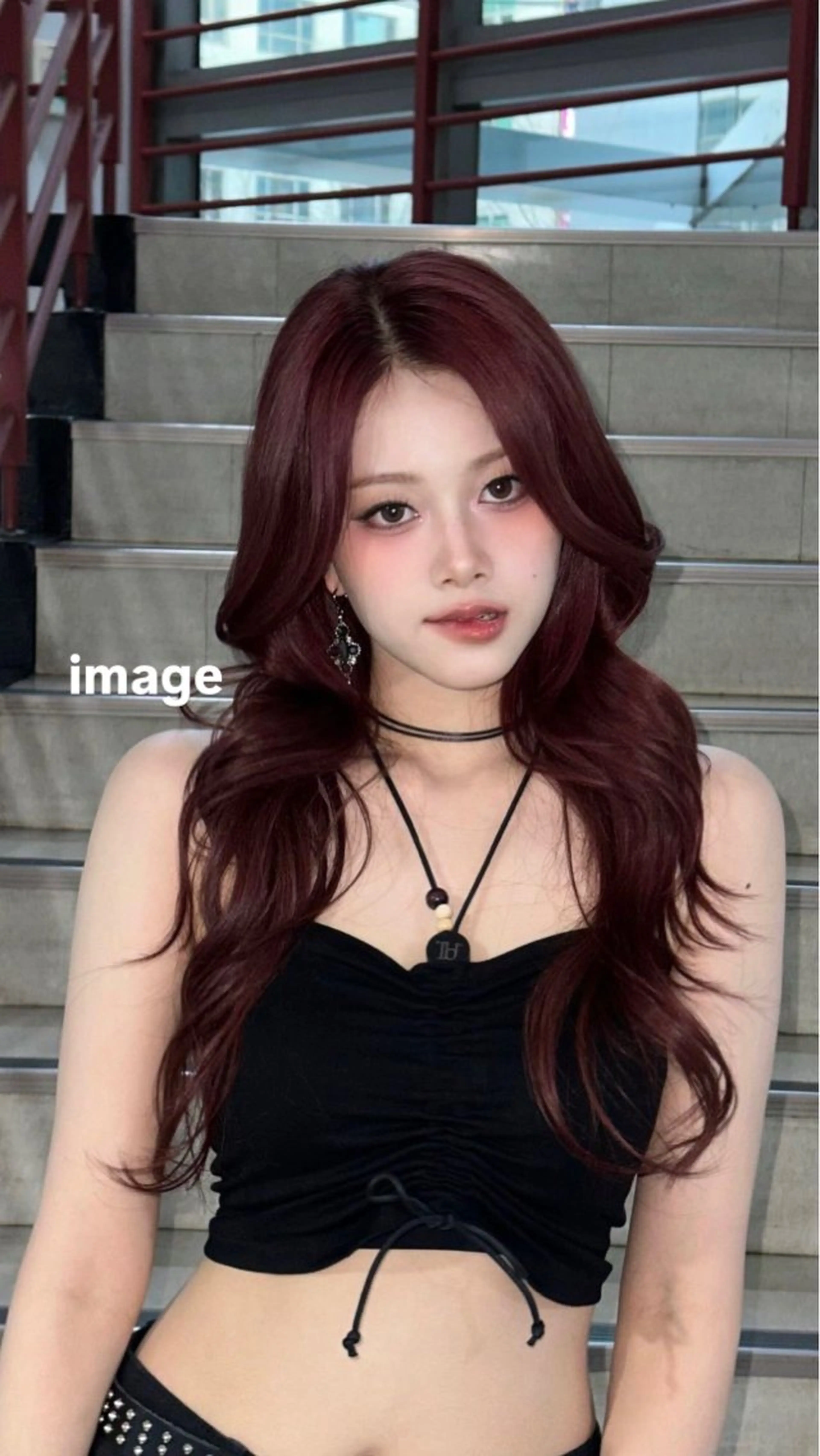 ロング カラー ICHIRI" 艶カラー/縮毛矯正のヘアスタイル