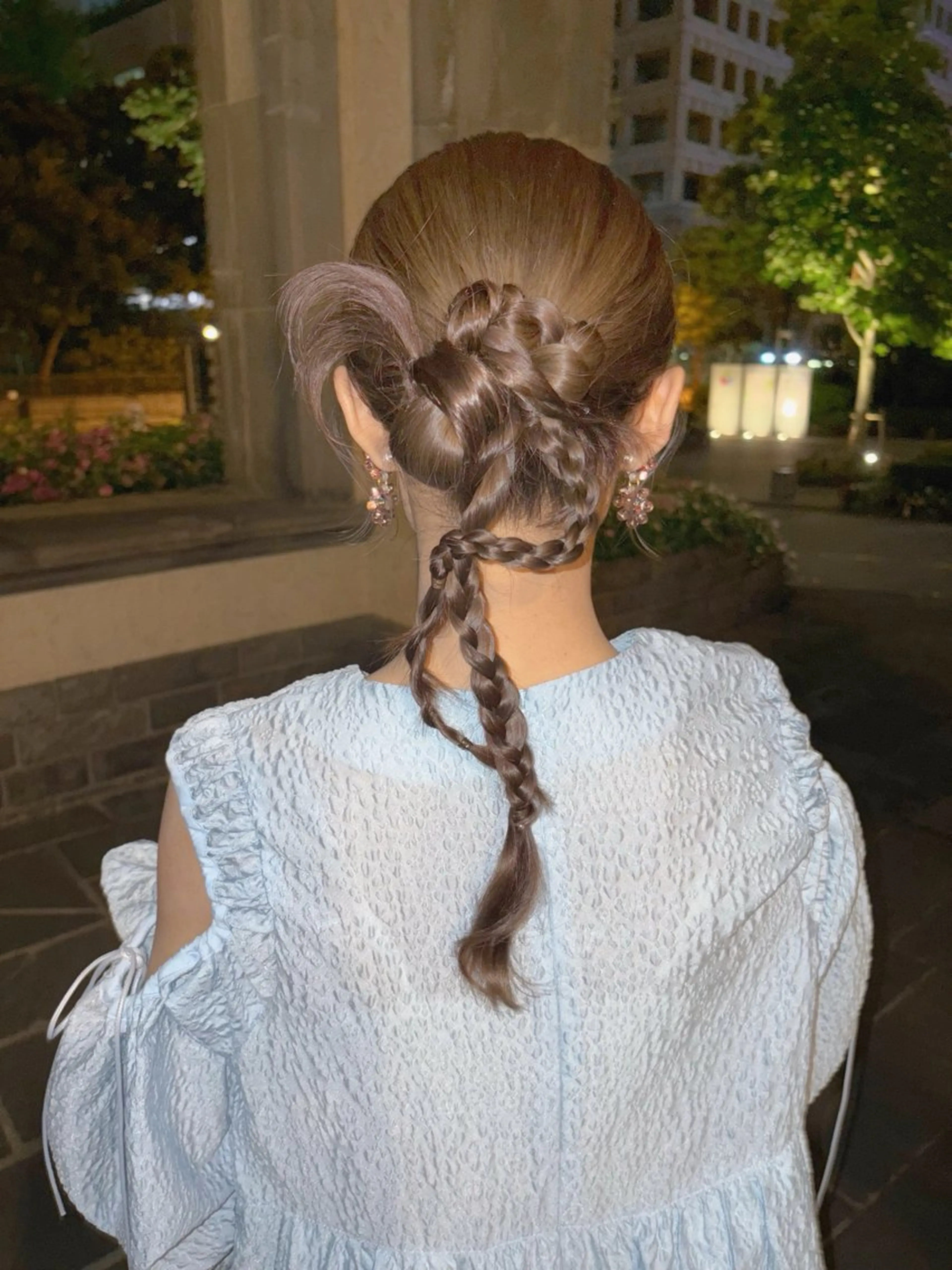 セミロング ヘアアレンジ たかや みなみのヘアスタイル