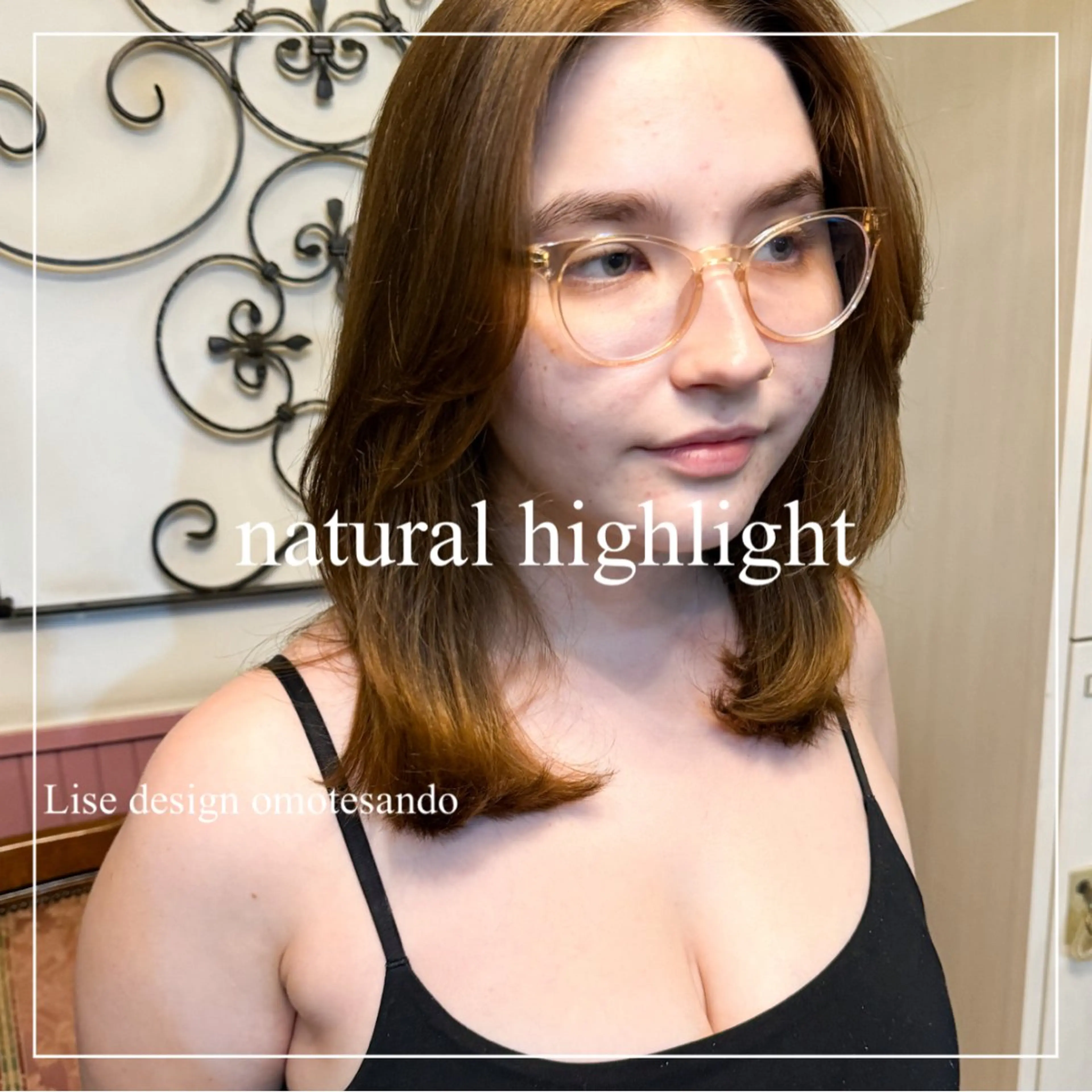 セミロング カラー パーマ ヘアアレンジ メンズ ヘアカラー ヘアセット 表参道Lise おおいしおりのヘアスタイル