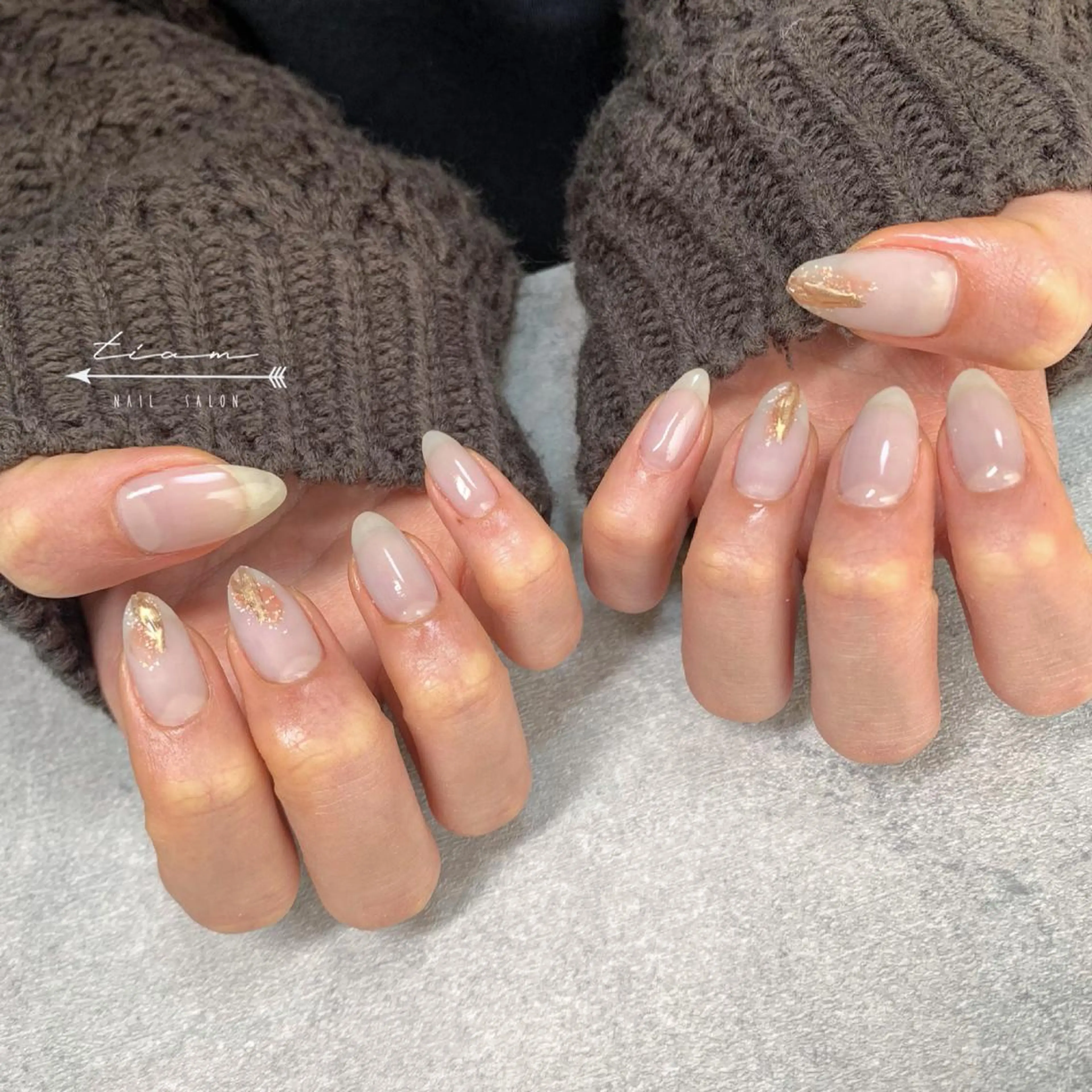 ネイル アートネイル マットネイル ミラーネイル ニュアンスネイル 春ネイル 𝑡𝑖𝑎𝑚𓂃 きむらゆきののネイルデザイン