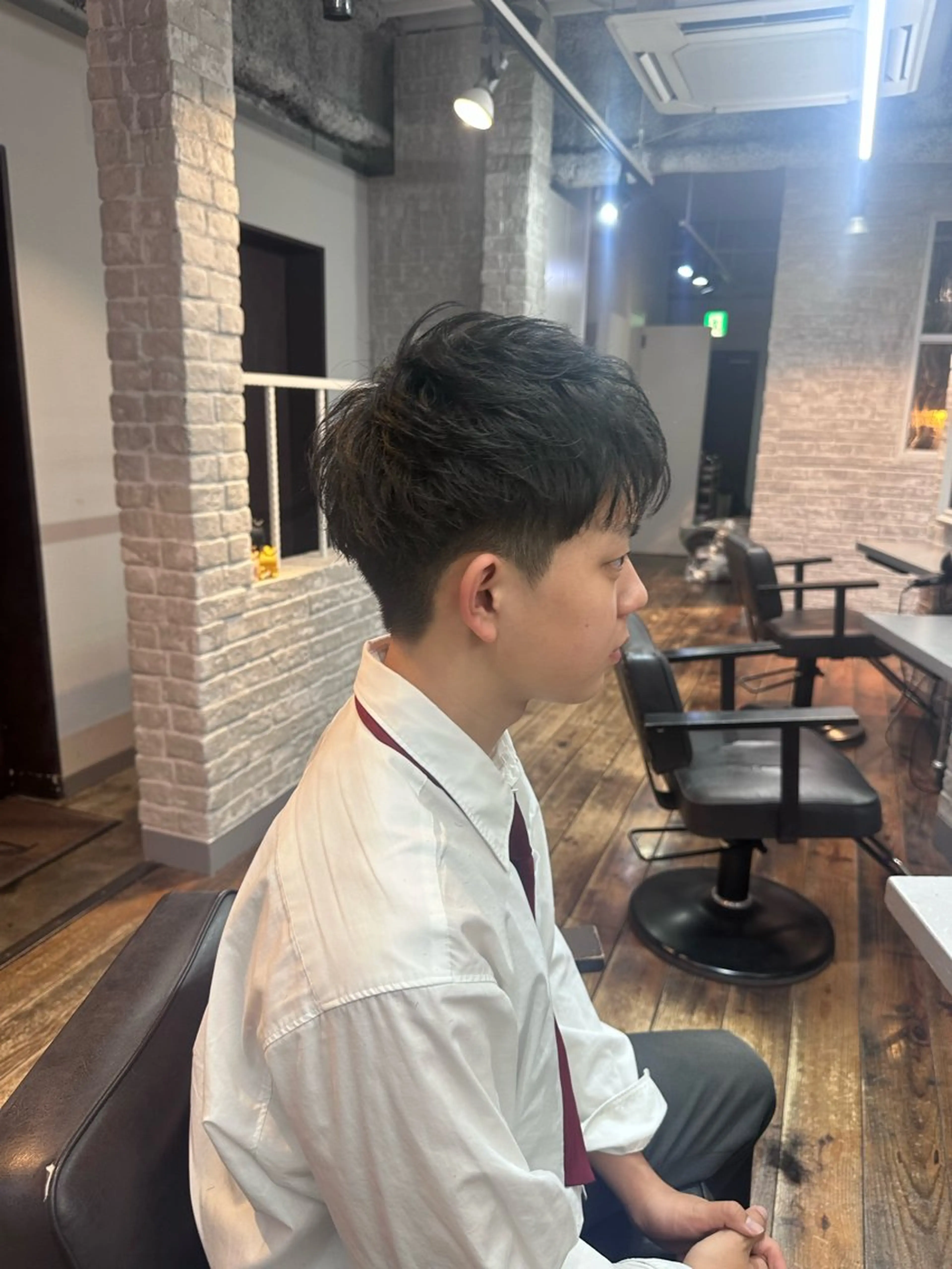 ショート メンズ カット 🩵つなぎショート✨ パーマスタイル みくのヘアスタイル