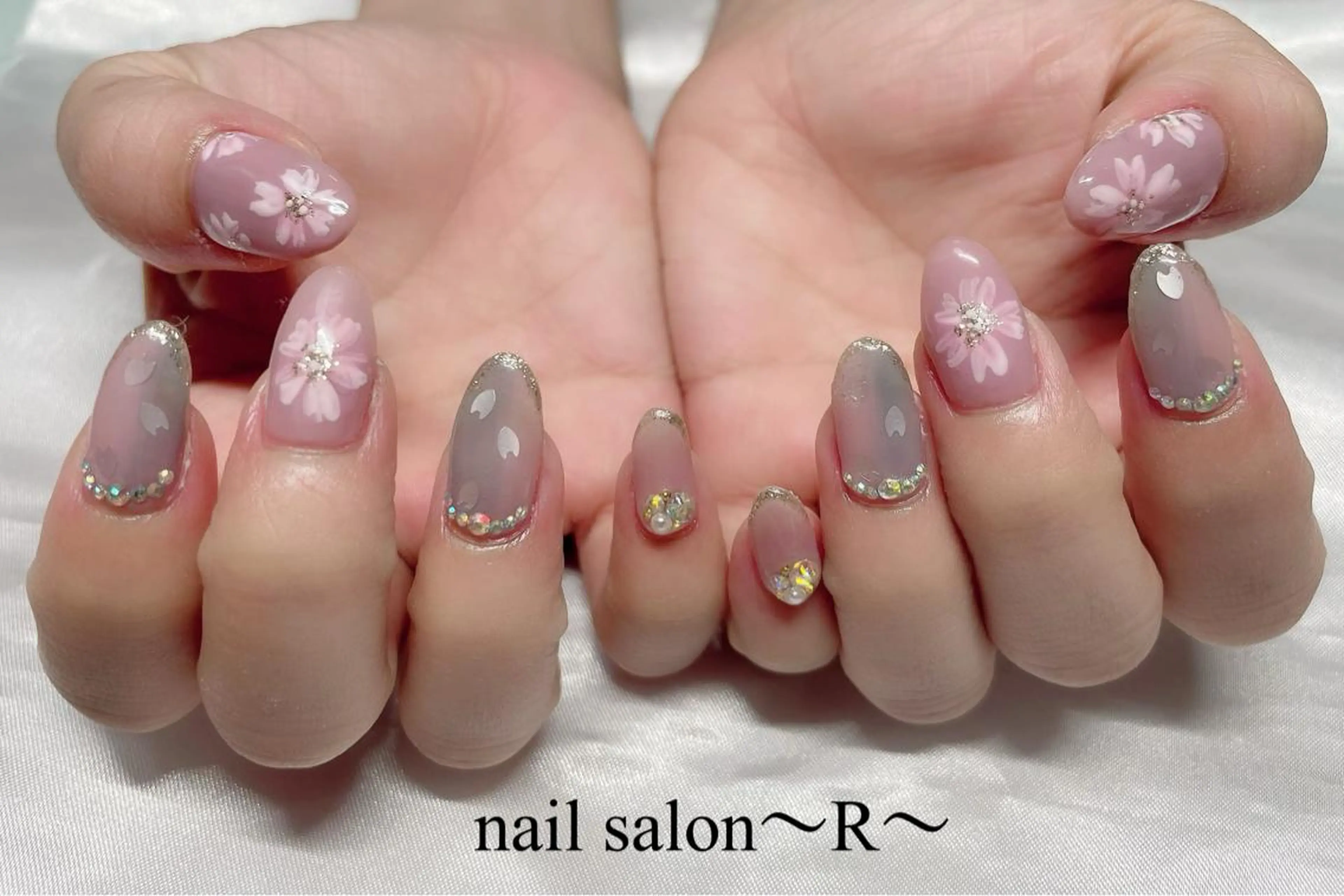 ネイル 桜ネイル ハンドネイル 〜 R〜 プライベートサロンのネイルデザイン