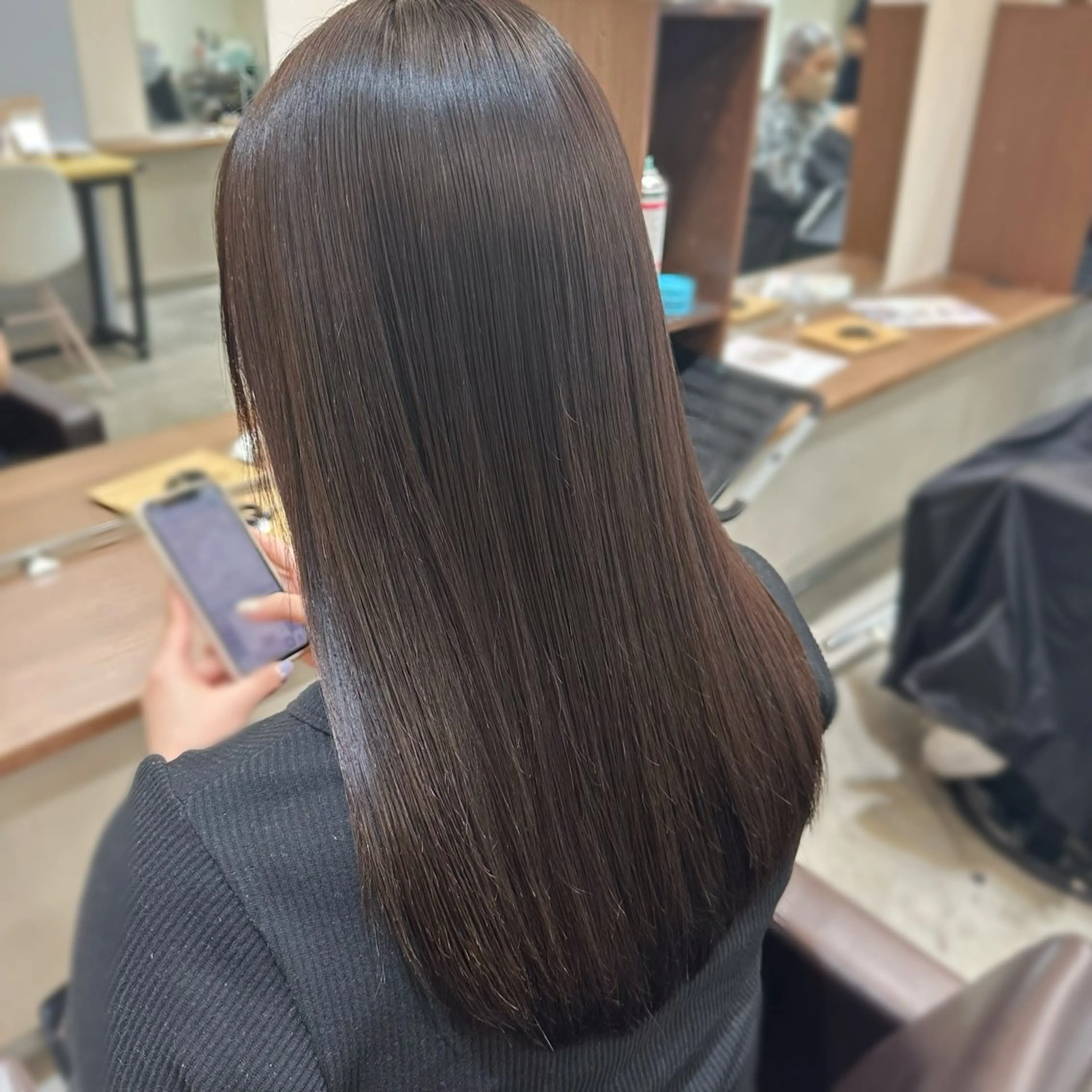 ロング カラー ヘアアレンジ 髪質改善 縮毛矯正 縮毛矯正+モテカラー 🎀✨MIHOのヘアスタイル