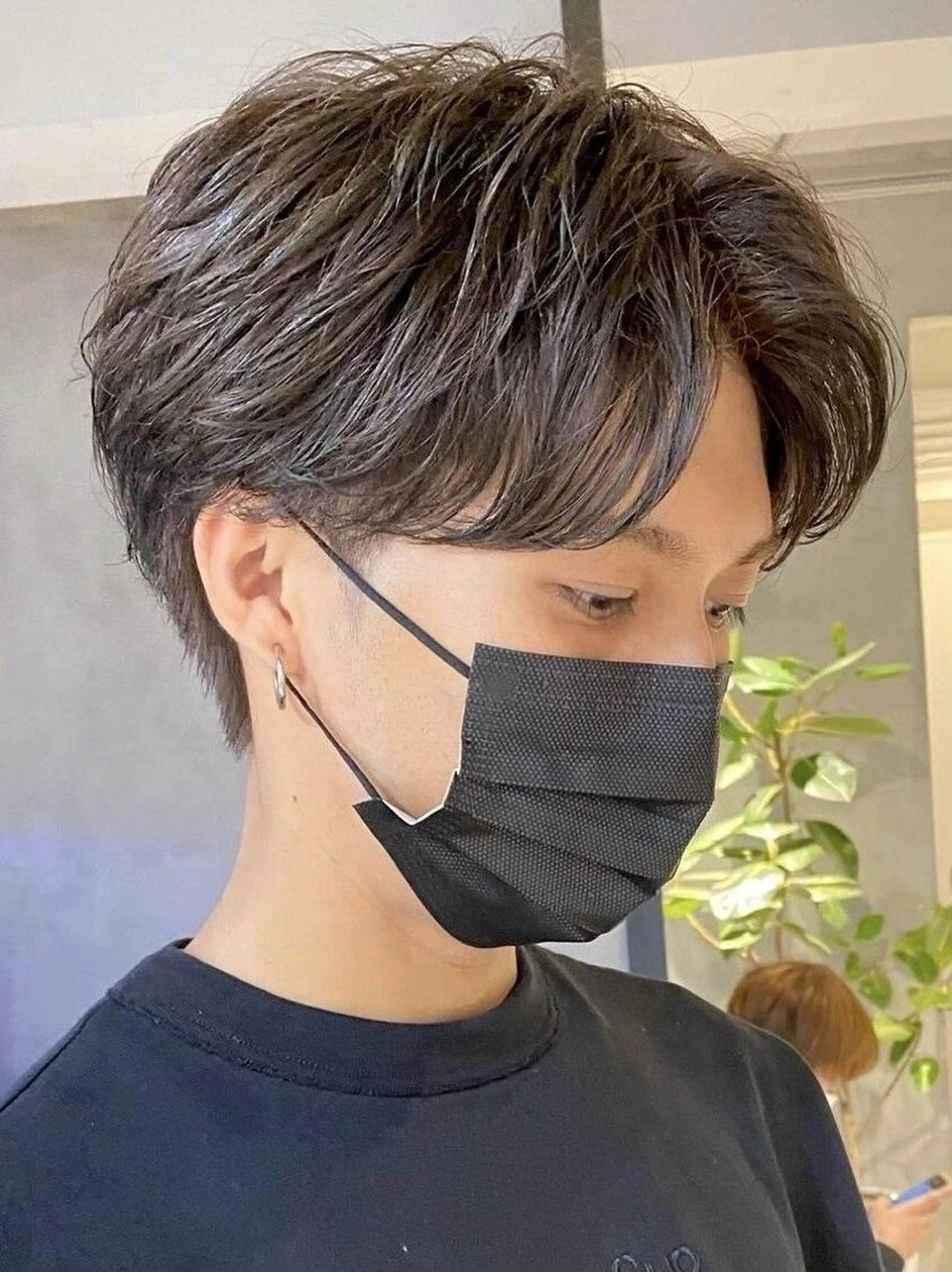 パーマ メンズ センターパート カット パーマ fifth原宿 宮部蓮のヘアスタイル