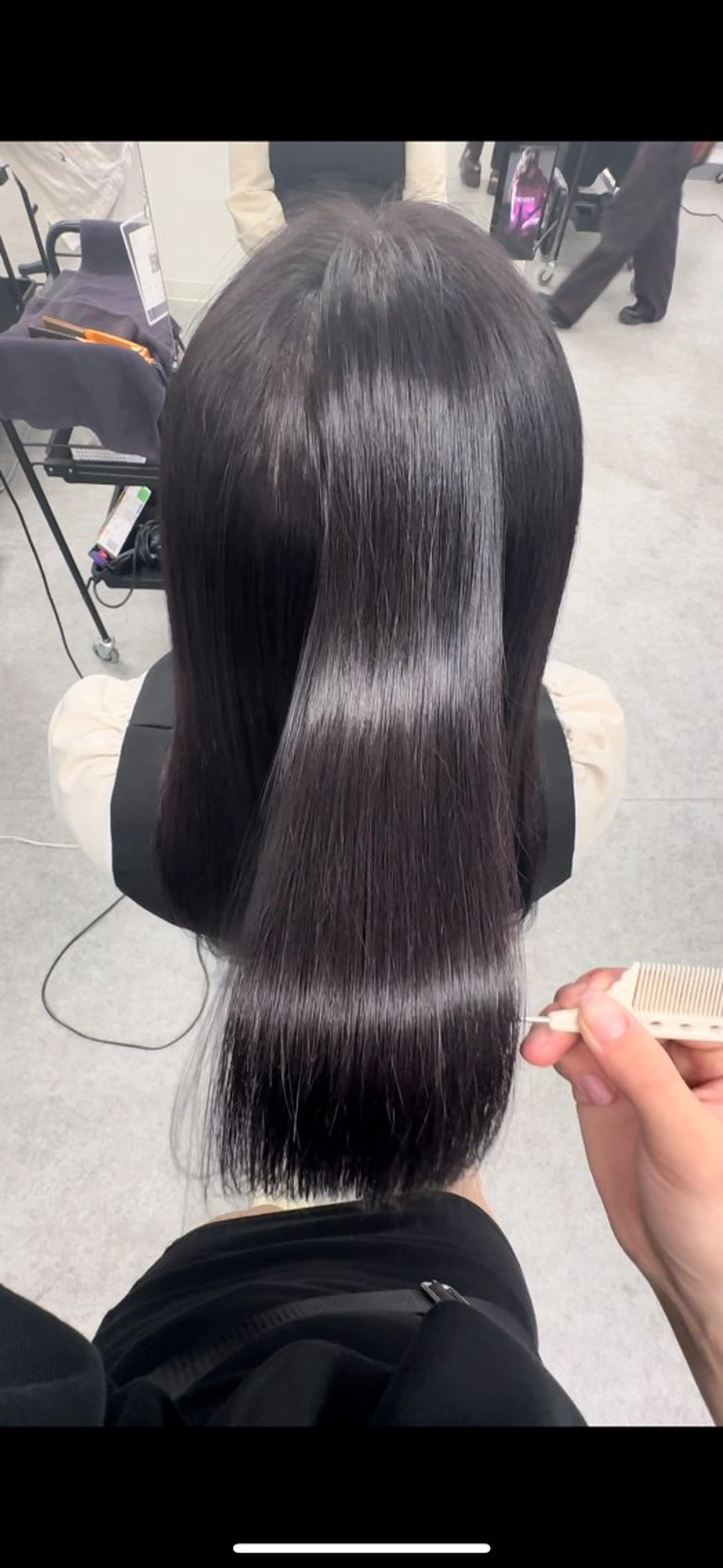 ロング 髪質改善 韓国ガーリー🤍ハイ トーン🤍Ayanaのヘアスタイル