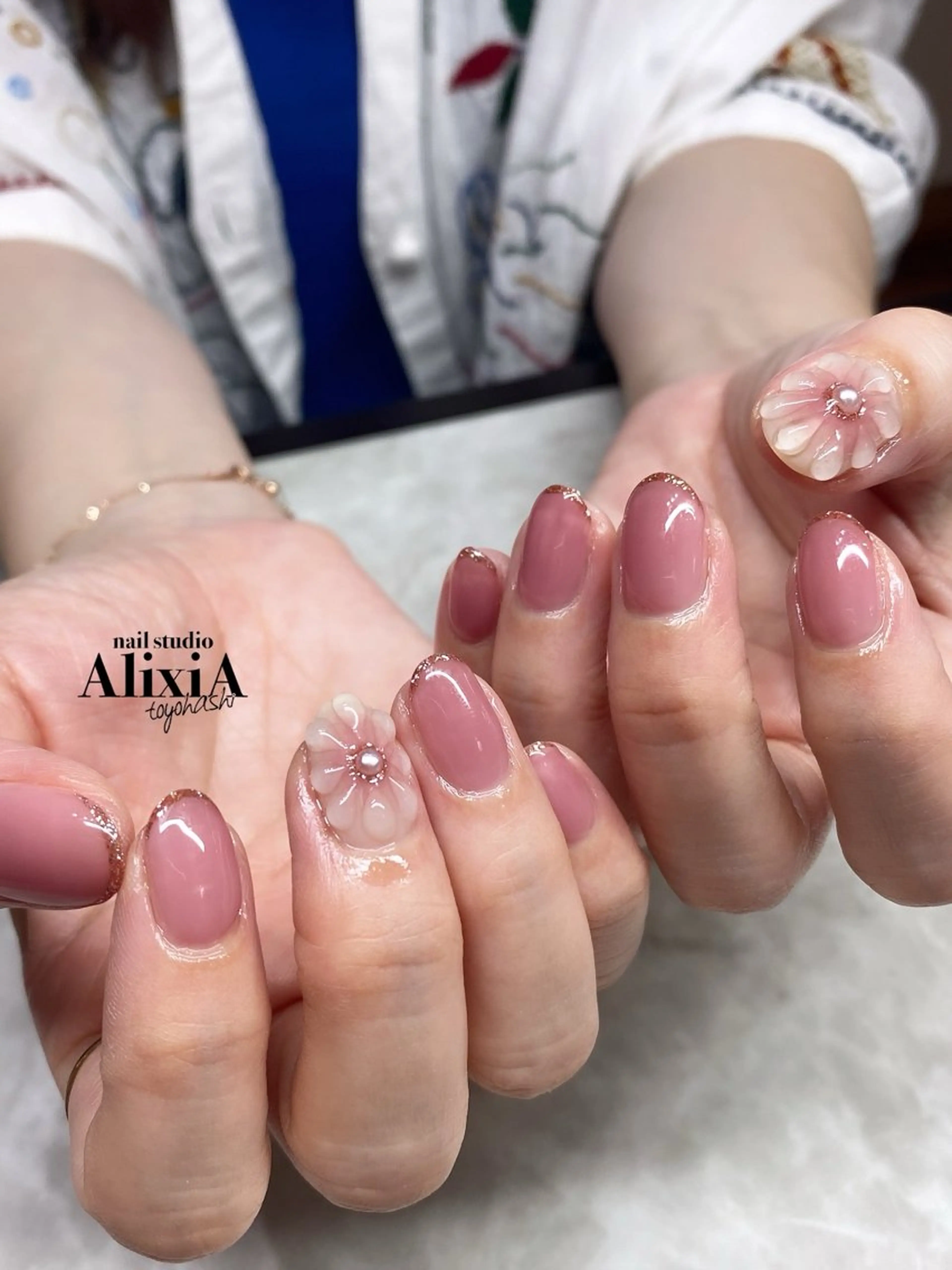 ネイル ラメ(グリッター) ハンドネイル AlixiA ゆみのネイルデザイン