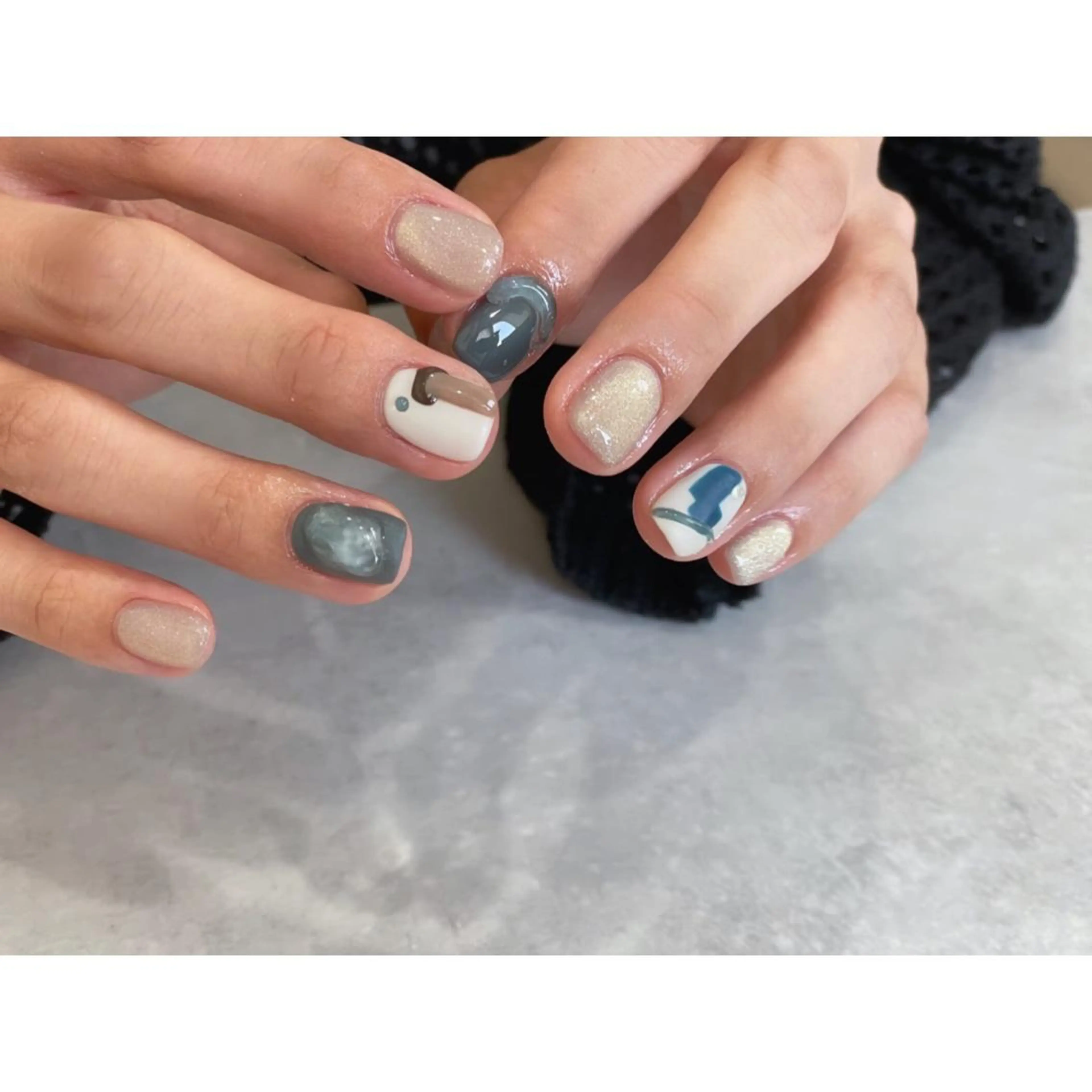 ネイル アートネイル ミラーネイル ニュアンスネイル オフィスネイル ワンカラーネイル ハンドネイル lacier nailのネイルデザイン