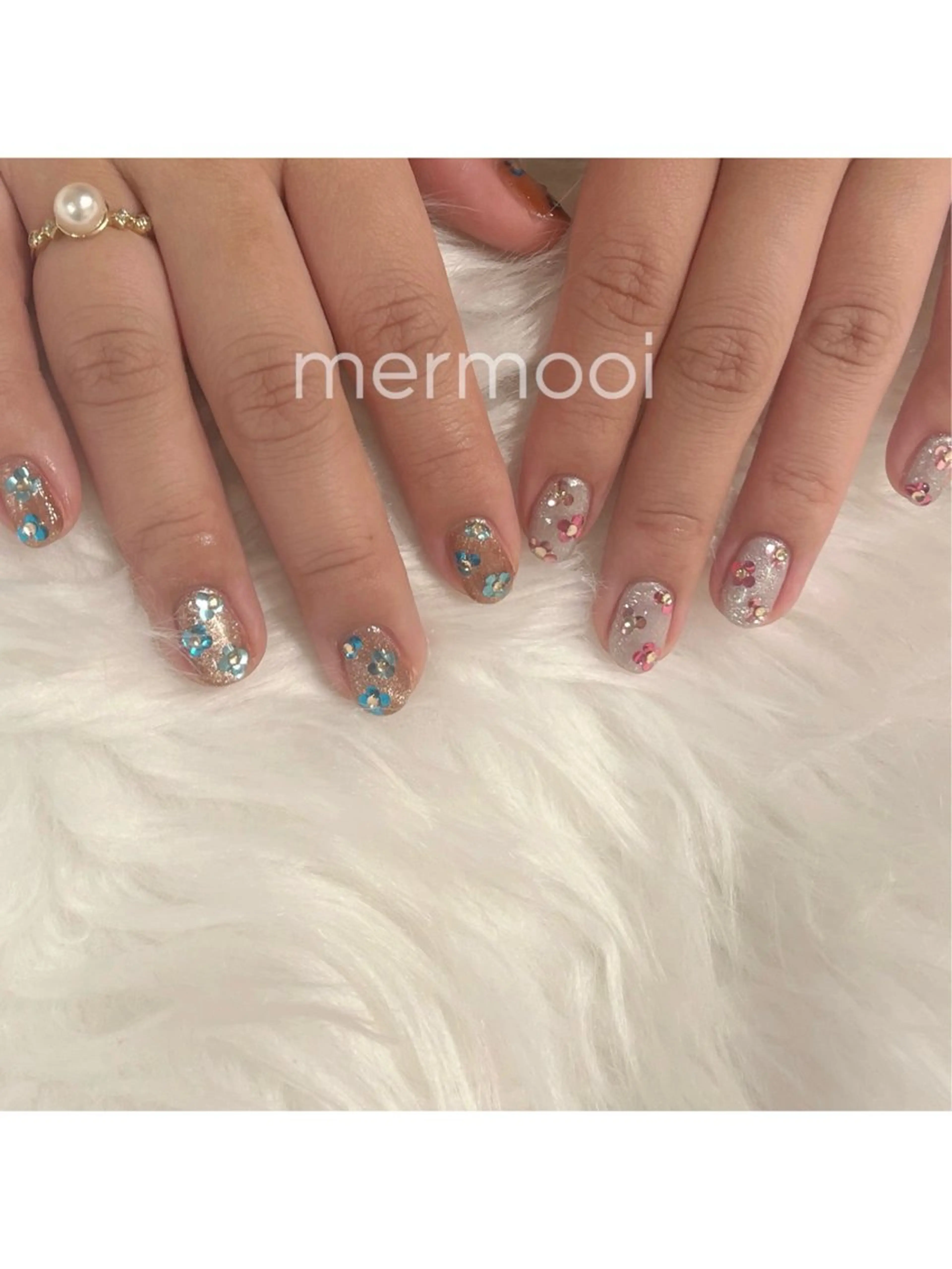 ネイル 韓国ネイル マグネットネイル melumooi nailのネイルデザイン