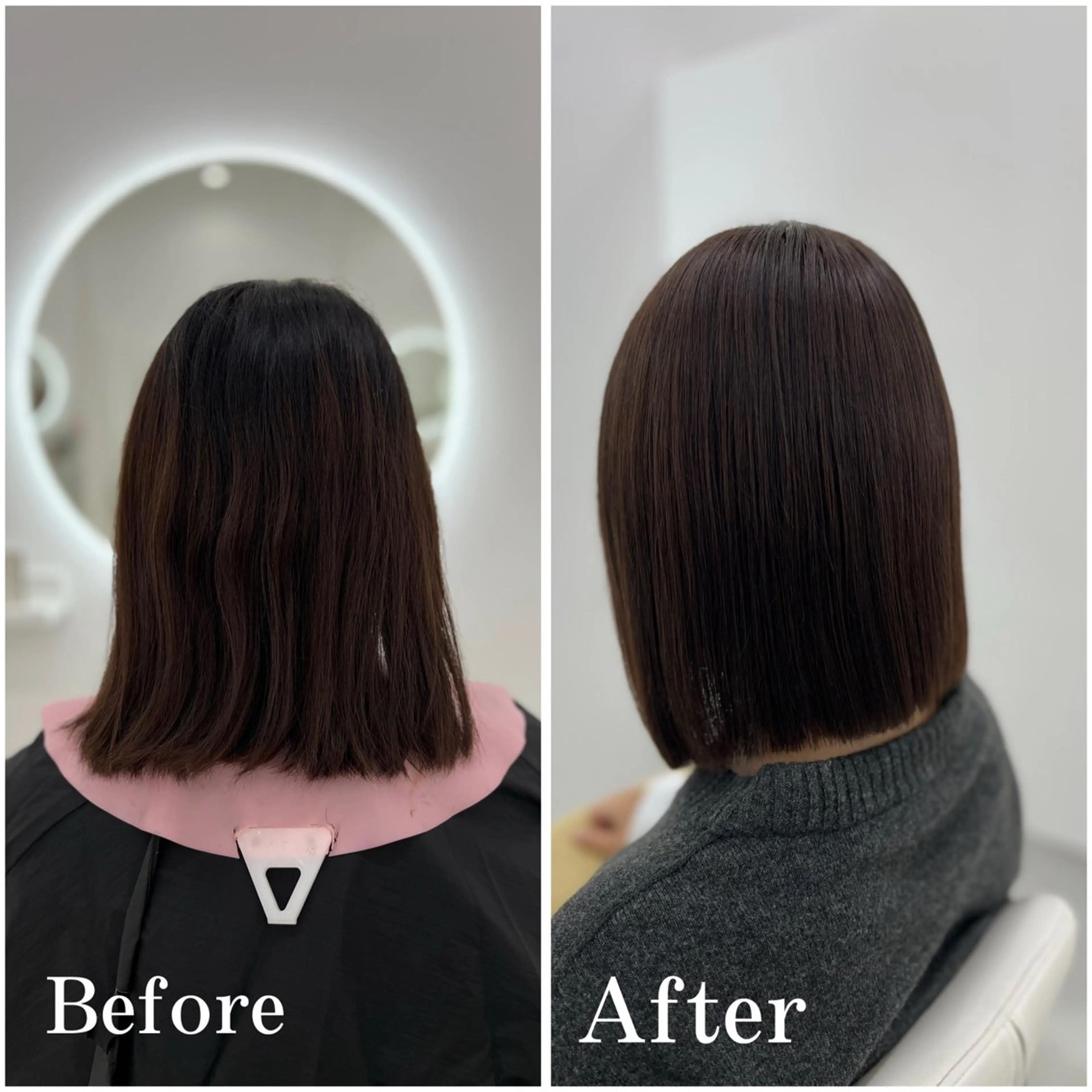 ミディアム カラー カット ヘアカラー トリートメント ✄﻿aini天王寺 ✄﻿ゆ乃のヘアスタイル