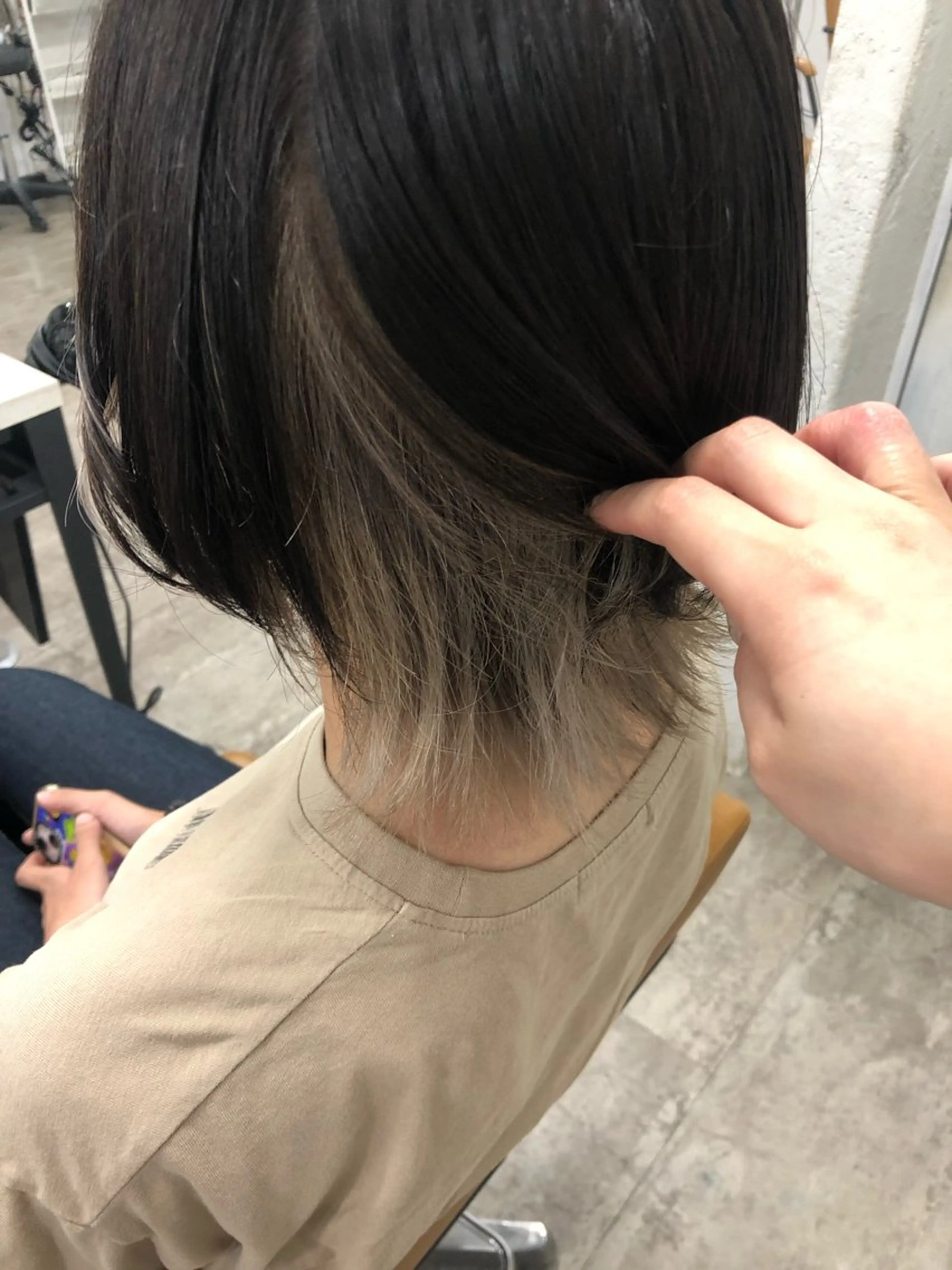 ミディアム カラー カット ヘアカラー トリートメント ヘッドスパ ヘアセット ️韓国ヘア／レイヤー カットYūka❤️のヘアスタイル