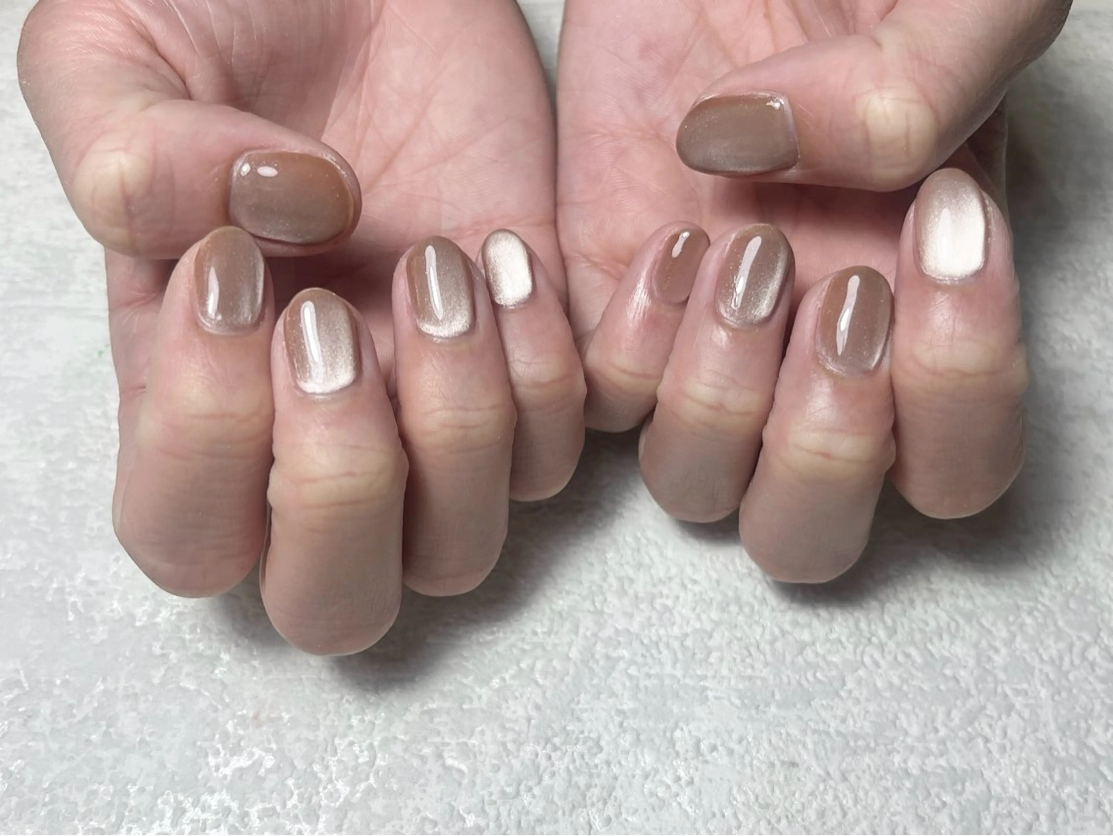 ネイル オーロラネイル フットネイル フレンチネイル ジェルネイル 韓国ネイル kikinail 溝の口のネイルデザイン